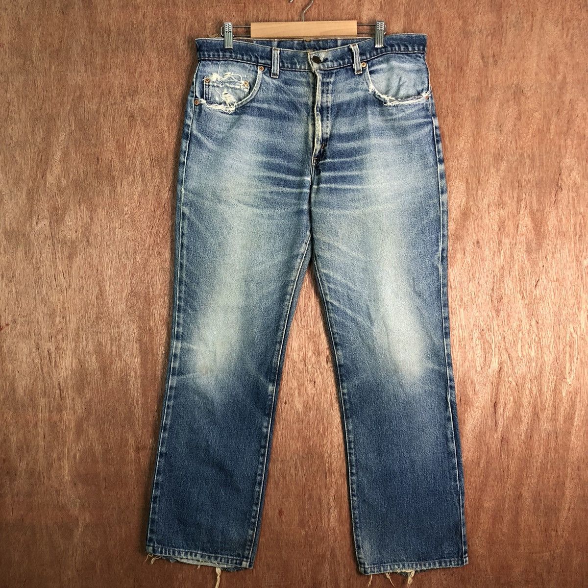 Levi's DLL Levi's Strauss Vintage Blue Denim jeans Pants #c276 Size US 33 - 1 Thumbnail