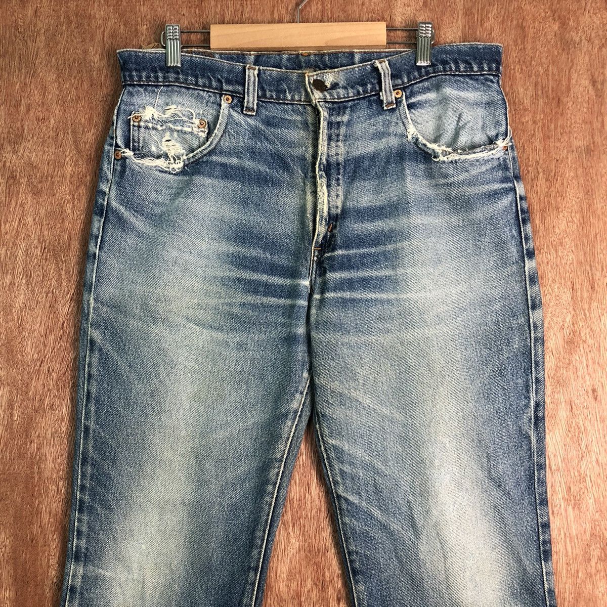 Levi's DLL Levi's Strauss Vintage Blue Denim jeans Pants #c276 Size US 33 - 2 Thumbnail