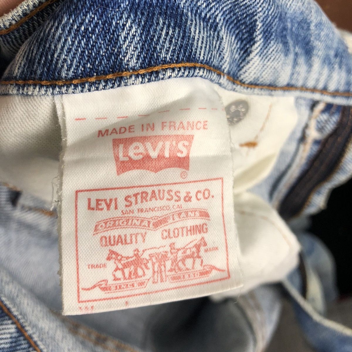 Levi's DLL Levi's Strauss Vintage Blue Denim jeans Pants #c276 Size US 33 - 10 Thumbnail