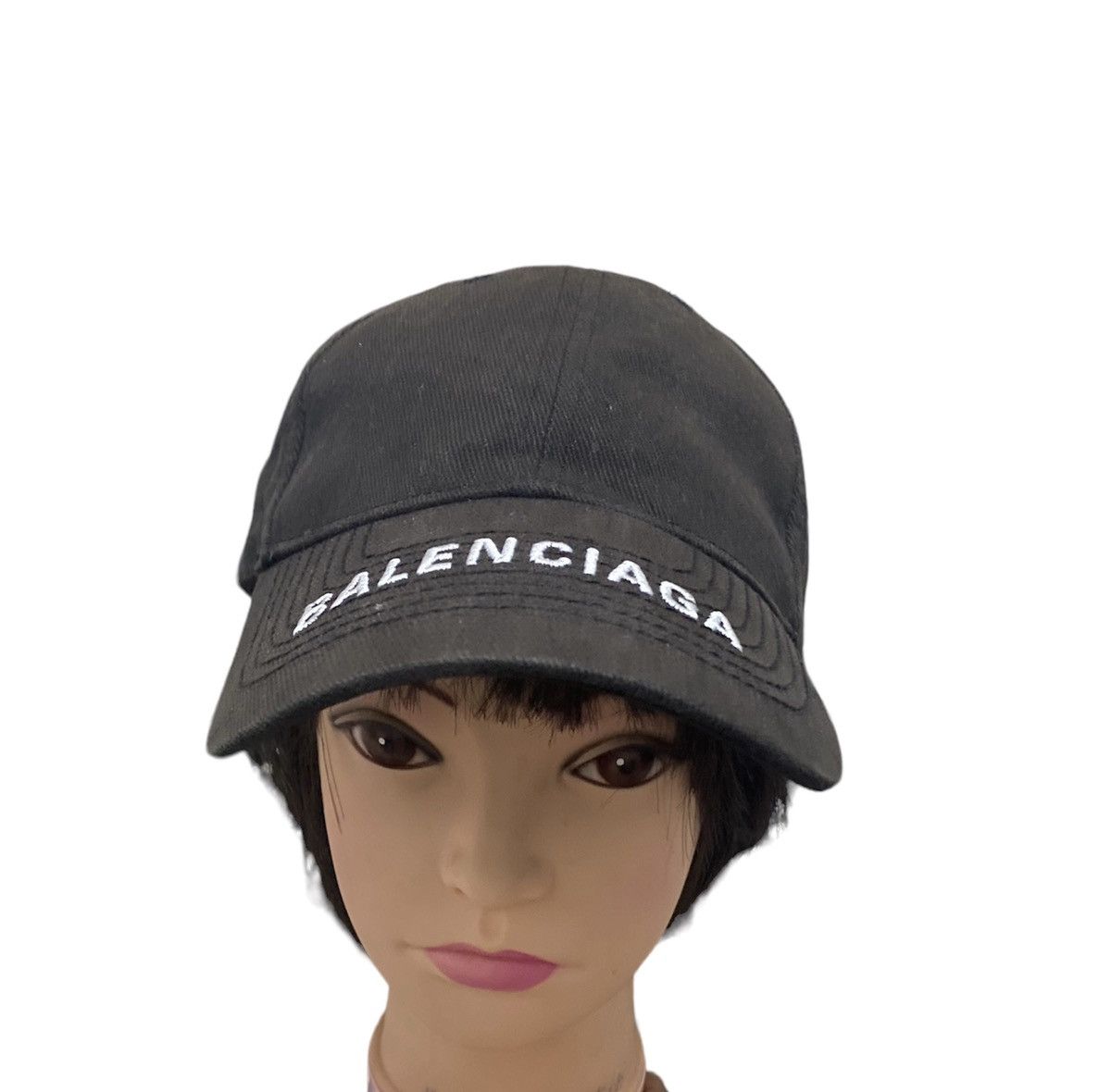 Balenciaga Logo Embroidered Destroyed Baseball Cap Snapback
