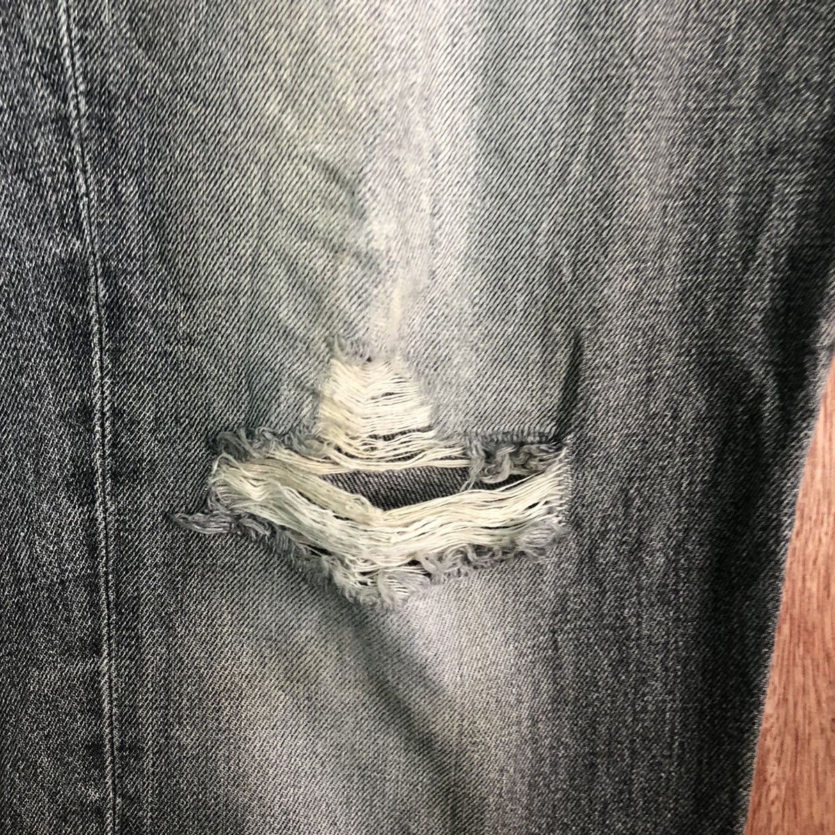 Edwin DLL 503 Edwin Vintage Black distressed Denim PAnts #c278 Size US 33 - 5 Thumbnail