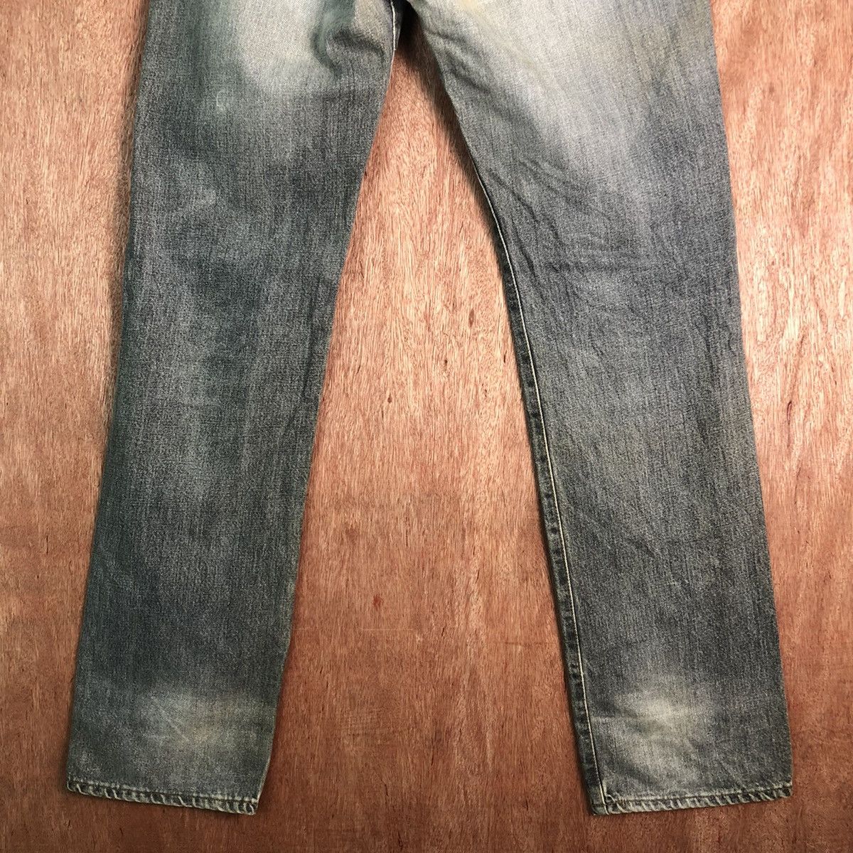 Edwin DLL 503 Edwin Vintage Black distressed Denim PAnts #c278 Size US 33 - 10 Thumbnail
