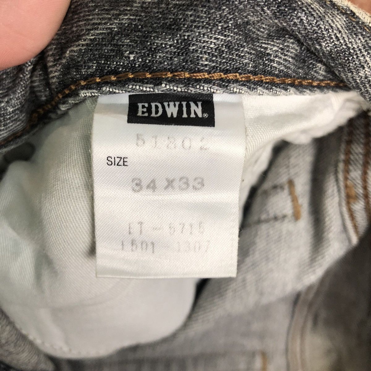 Edwin DLL 503 Edwin Vintage Black distressed Denim PAnts #c278 Size US 33 - 14 Thumbnail