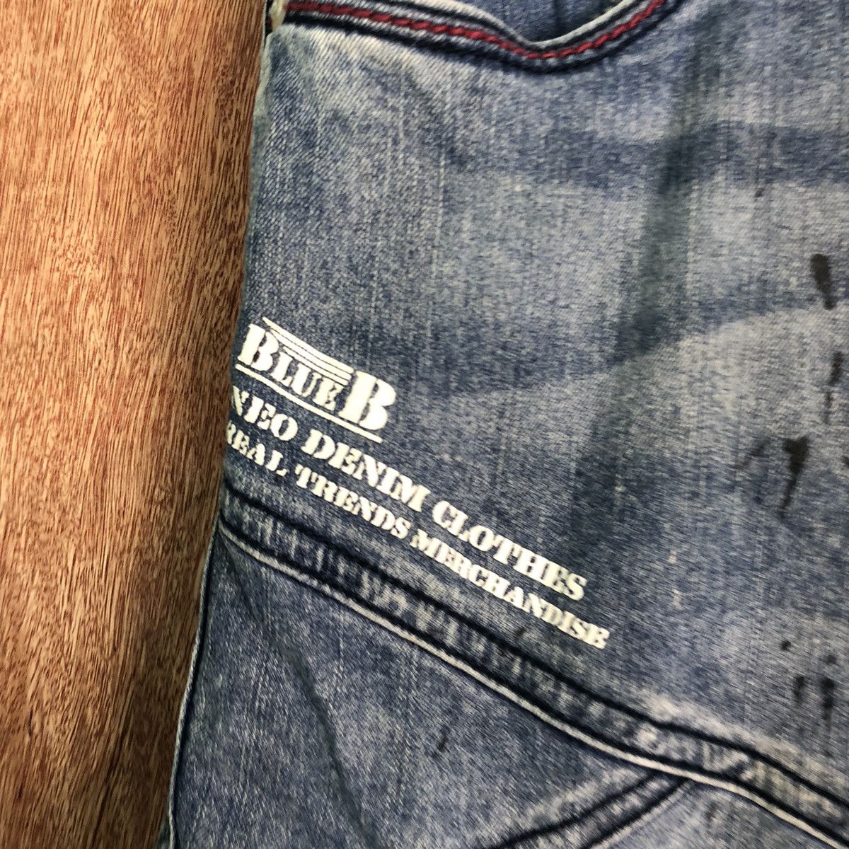 Japanese Brand DL BlueB distressed Denim multipocket Jeans Pants #c290 Size US 35 - 6 Thumbnail