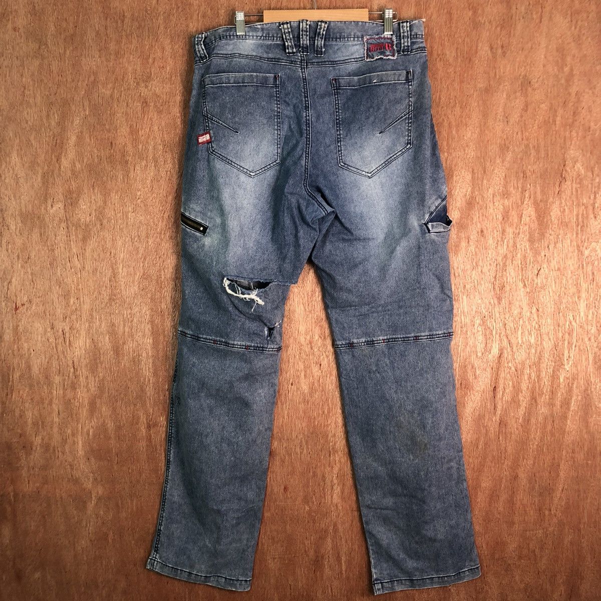 Japanese Brand DL BlueB distressed Denim multipocket Jeans Pants #c290 Size US 35 - 8 Thumbnail