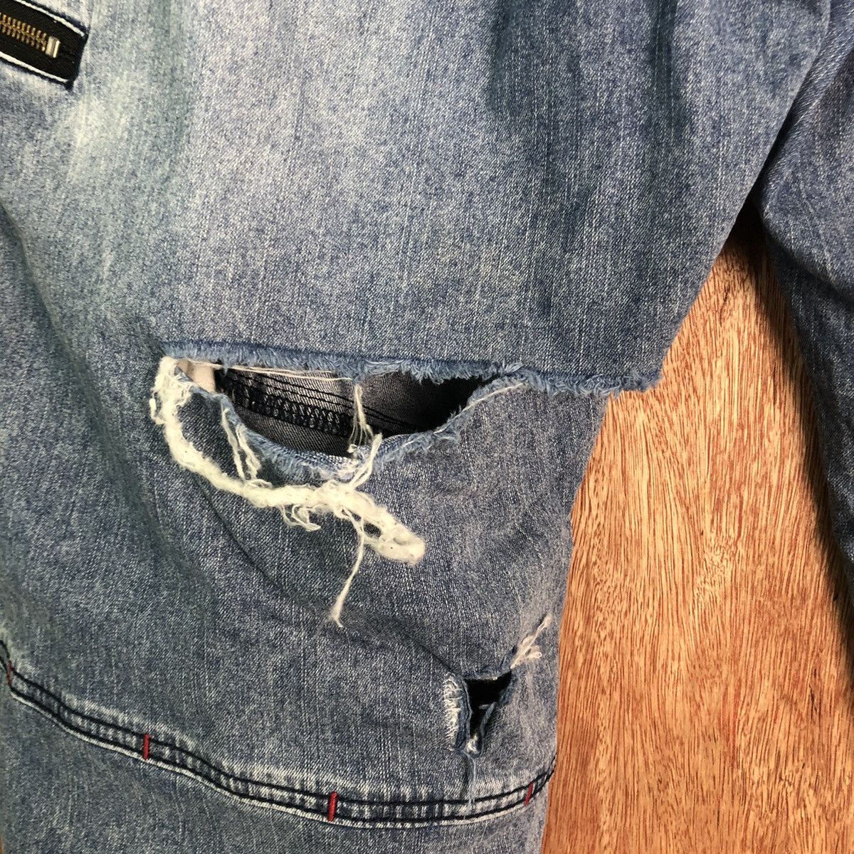 Japanese Brand DL BlueB distressed Denim multipocket Jeans Pants #c290 Size US 35 - 11 Thumbnail