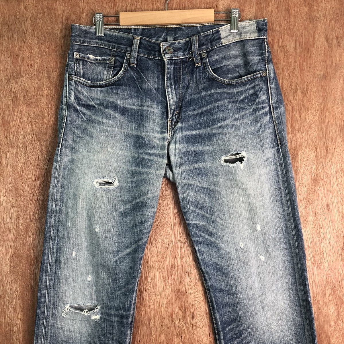 Levi's × Vintage 505 Levis Strauss Vintage distressed Denim Jeans Pants #c299 Size US 32 / EU 48 - 2 Thumbnail