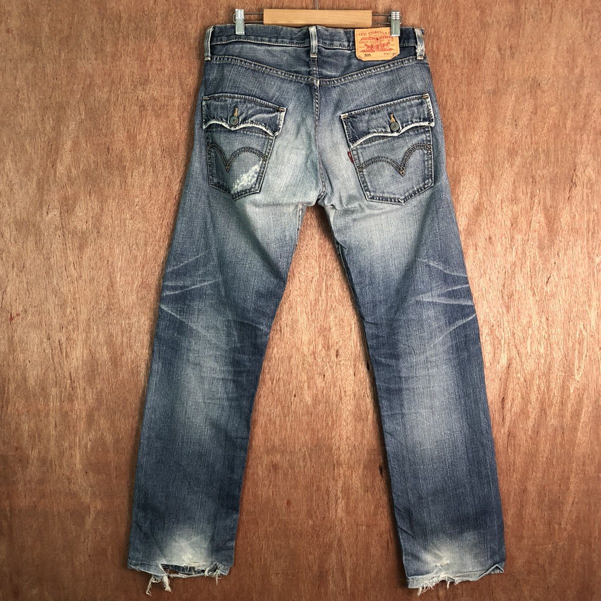 Levi's × Vintage 505 Levis Strauss Vintage distressed Denim Jeans Pants #c299 Size US 32 / EU 48 - 9 Thumbnail