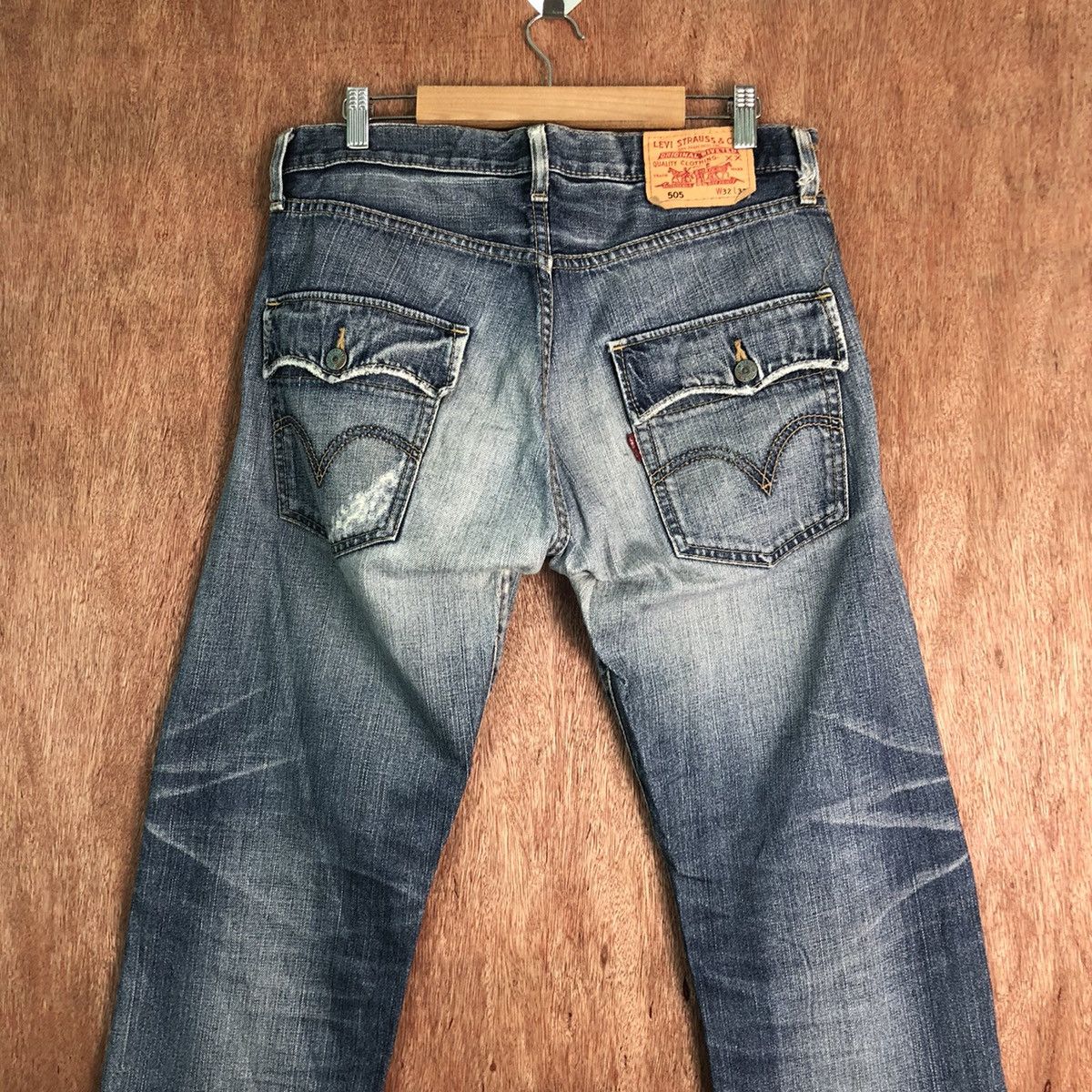 Levi's × Vintage 505 Levis Strauss Vintage distressed Denim Jeans Pants #c299 Size US 32 / EU 48 - 10 Thumbnail