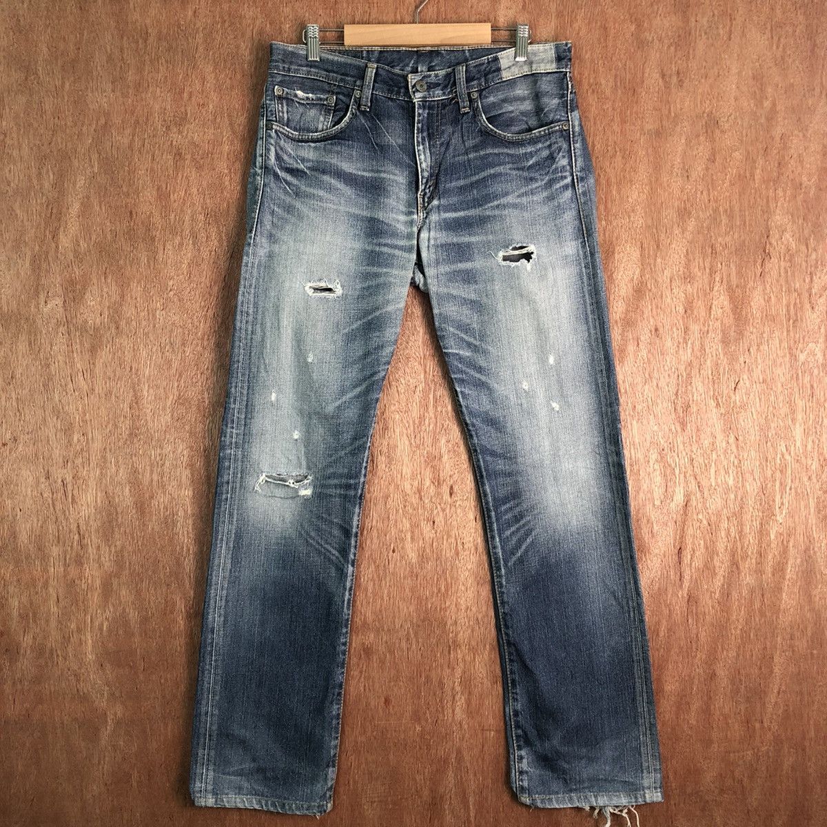Levi's × Vintage 505 Levis Strauss Vintage distressed Denim Jeans Pants #c299 Size US 32 / EU 48 - 1 Thumbnail