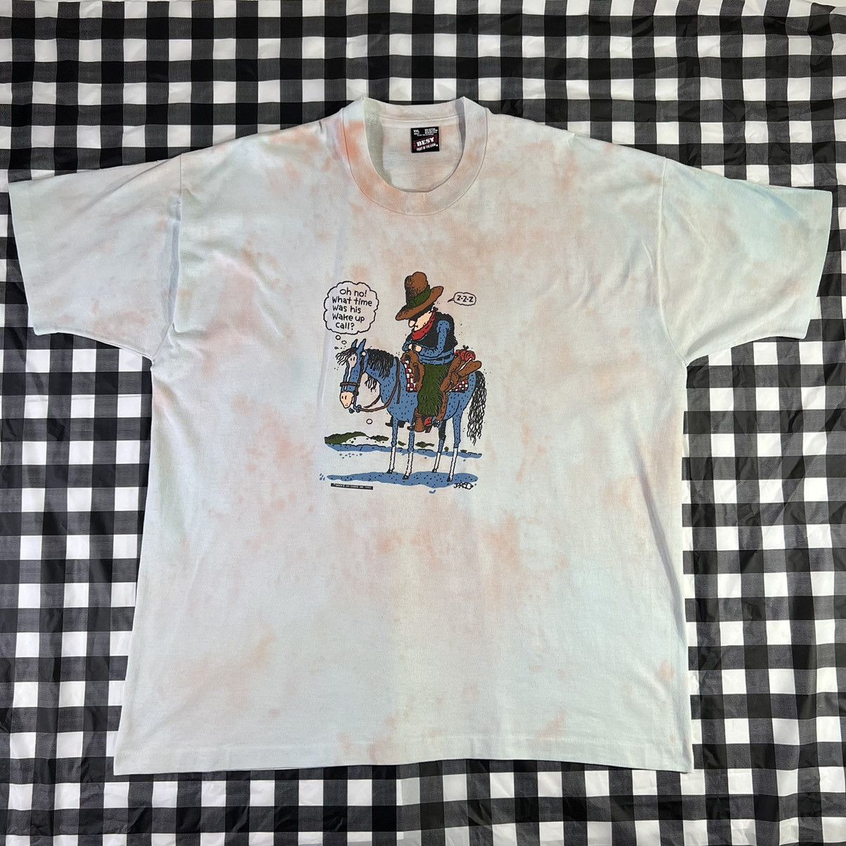 Vintage Jared Lee Studio Cowboy 1995 Vintage Art Cartoon T Shirt Size US XXL / EU 58 / 5 - 1 Thumbnail