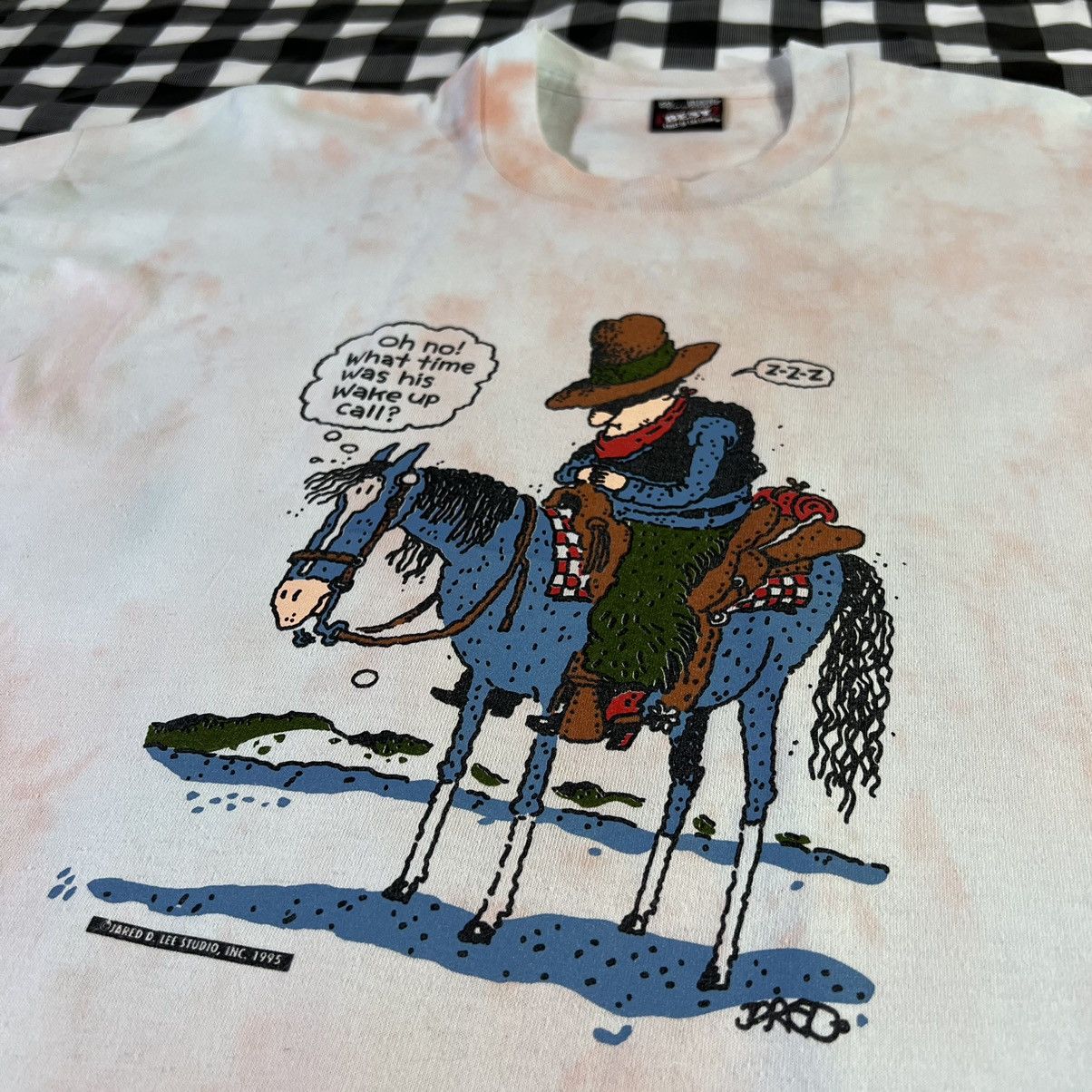 Vintage Jared Lee Studio Cowboy 1995 Vintage Art Cartoon T Shirt Size US XXL / EU 58 / 5 - 3 Thumbnail