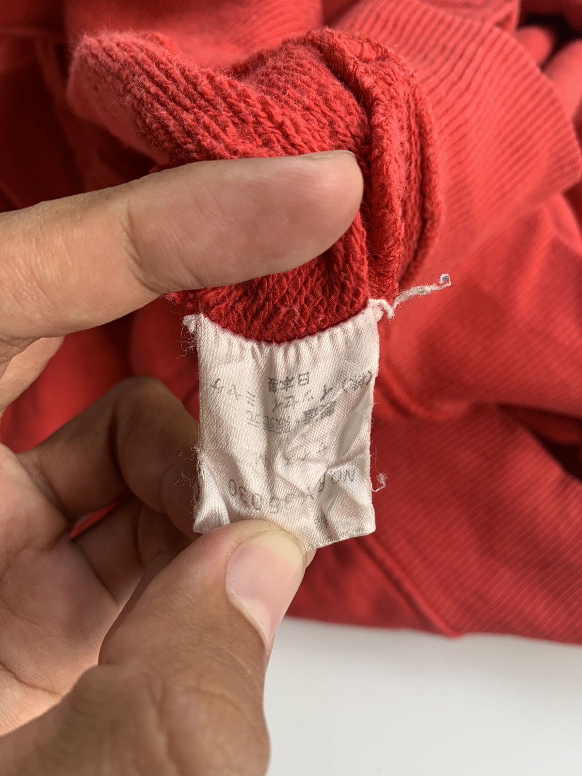 Issey Miyake Issey Miyake IS Care Label Logo Hoodie Red Sz S/M Size US S / EU 44-46 / 1 - 9 Thumbnail
