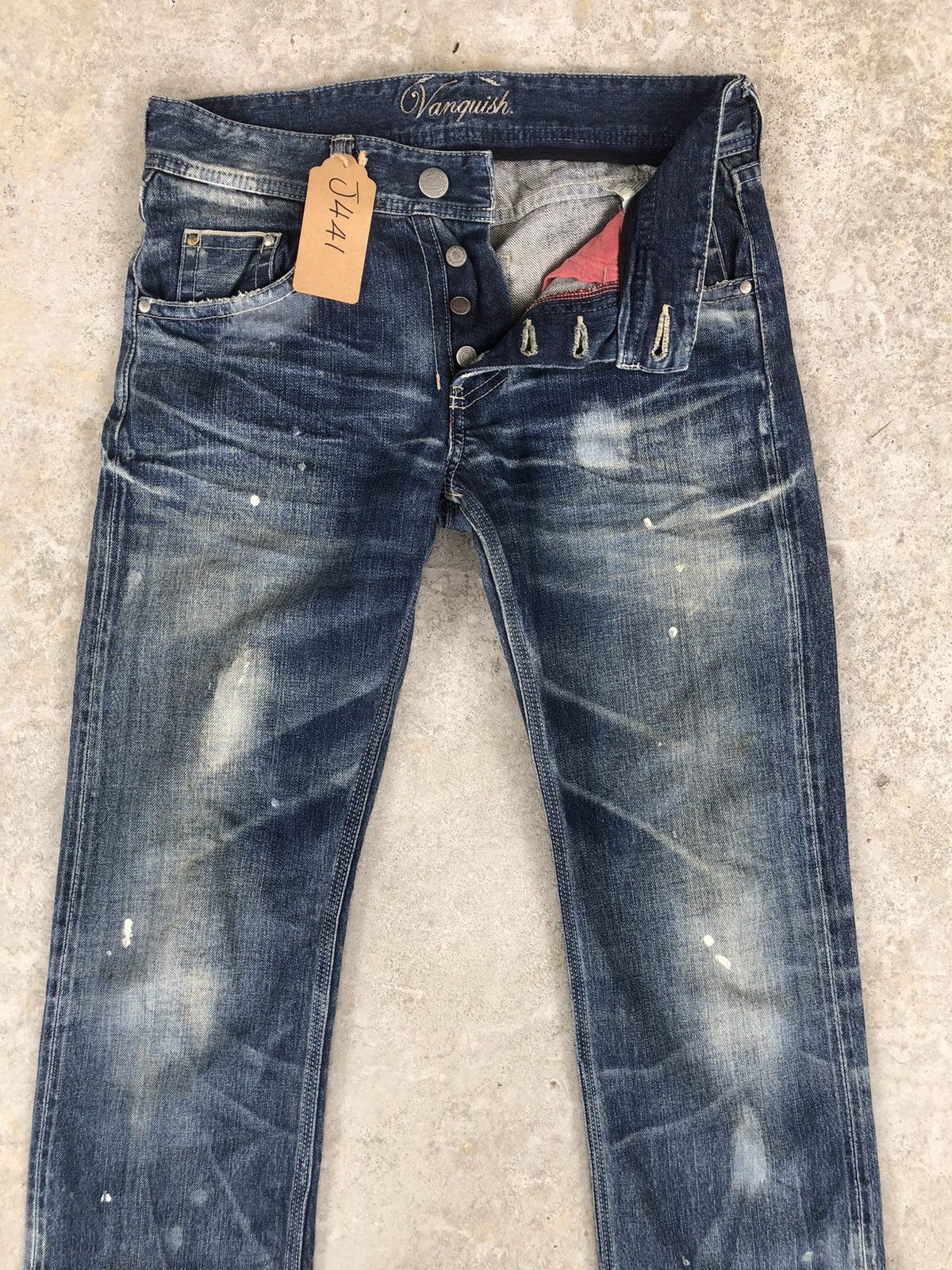 Vanquish Japanese Vanquish Distressed Jeans Painted Size US 31 - 3 Thumbnail