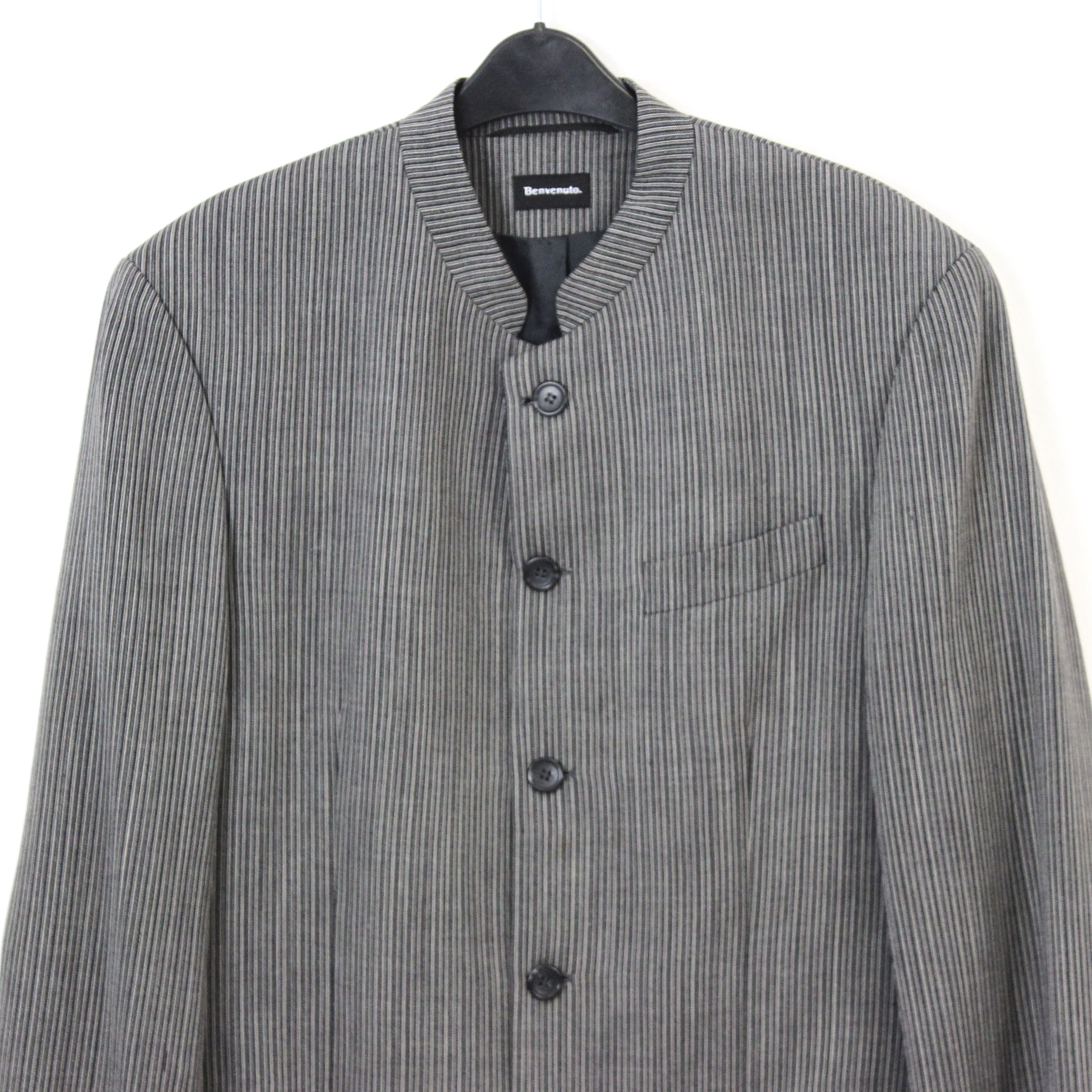 Other BENVENUTO Wool 5 Button Blazer Jacket Coat EU 50L Striped Size 40L - 2 Thumbnail