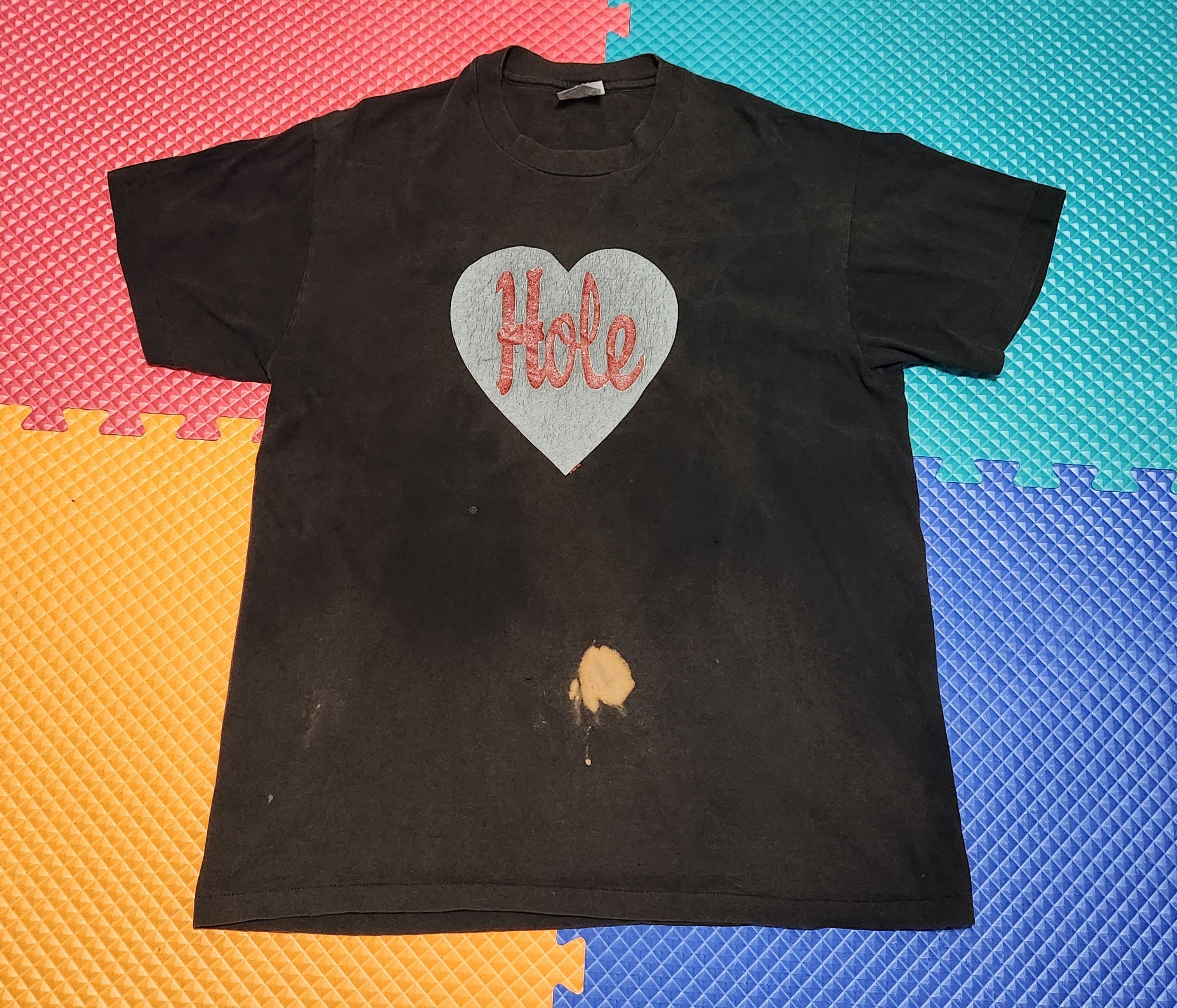 Band Tees × Hanes × Vintage VTG 1994 Hole Courtney Love glitter 