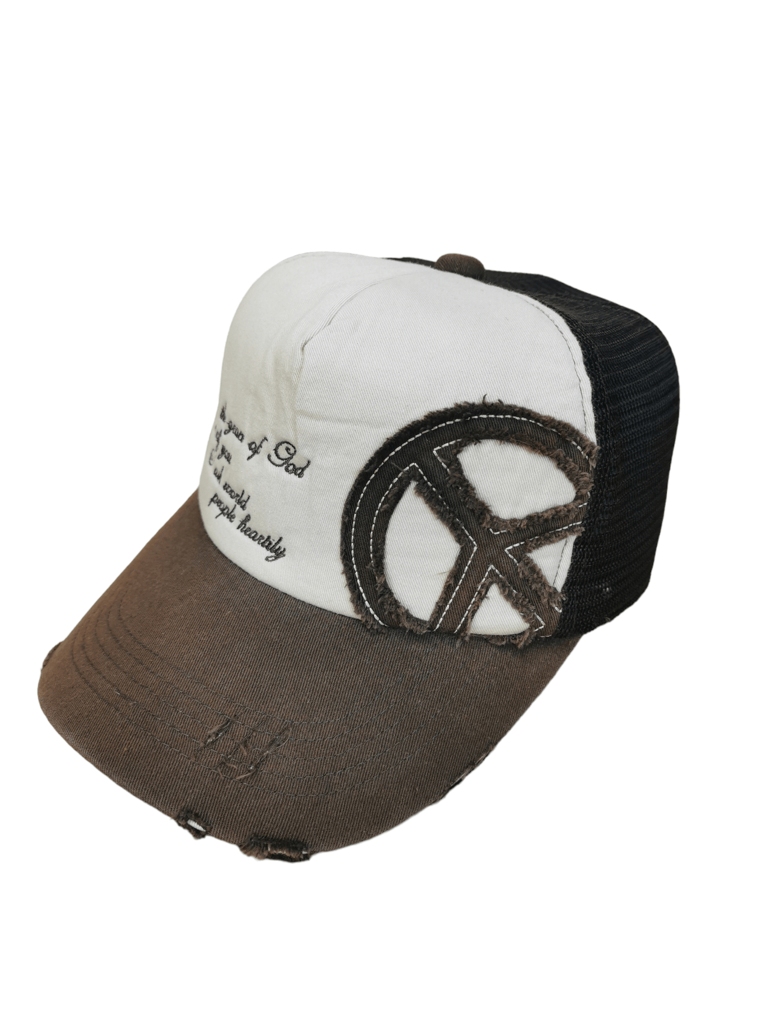peaceminusone 🔥4 MONTHS SALE🔥 JAPANESE DESIGNER PEACE TRUCKER HAT CAP Size ONE SIZE - 2 Thumbnail
