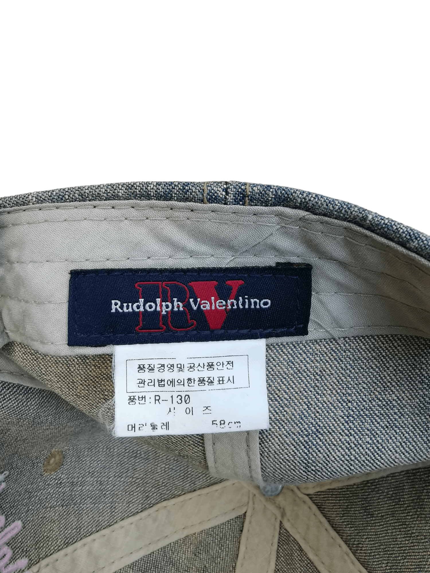 Valentino DESIGNER RUDOLPH VALENTINO DENIM HAT CAP Size ONE SIZE - 6 Thumbnail