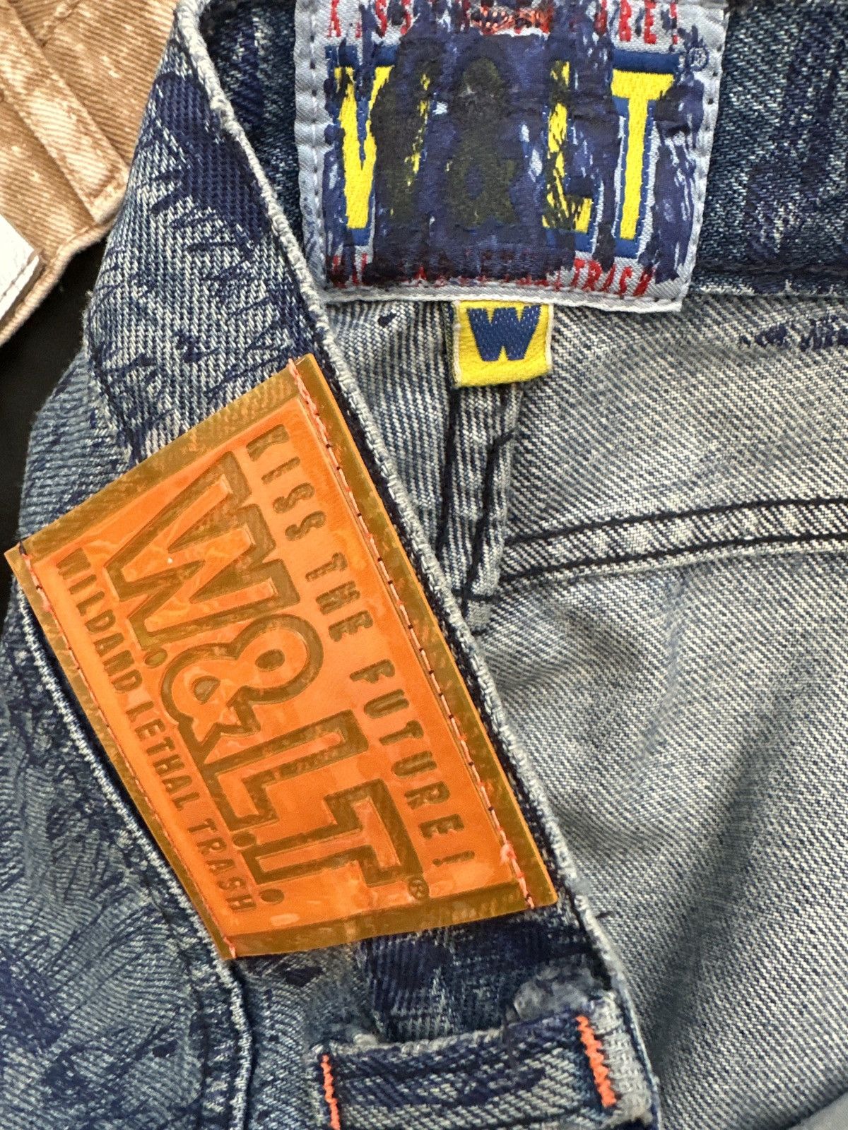 W&LT × Walter Van Beirendonck 1997 pen scribble denim AW97 Size US 30 / EU 46 - 5 Thumbnail