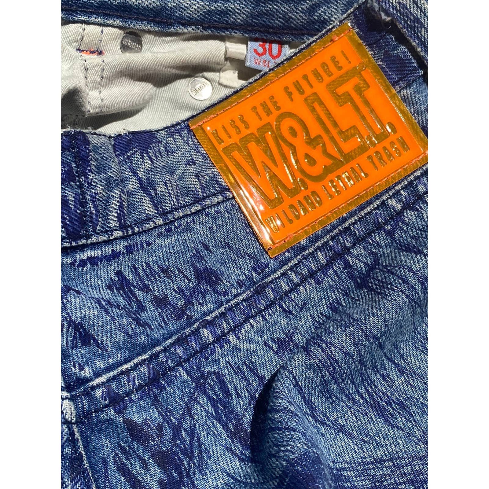 W&LT × Walter Van Beirendonck 1997 pen scribble denim AW97 Size US 30 / EU 46 - 4 Thumbnail