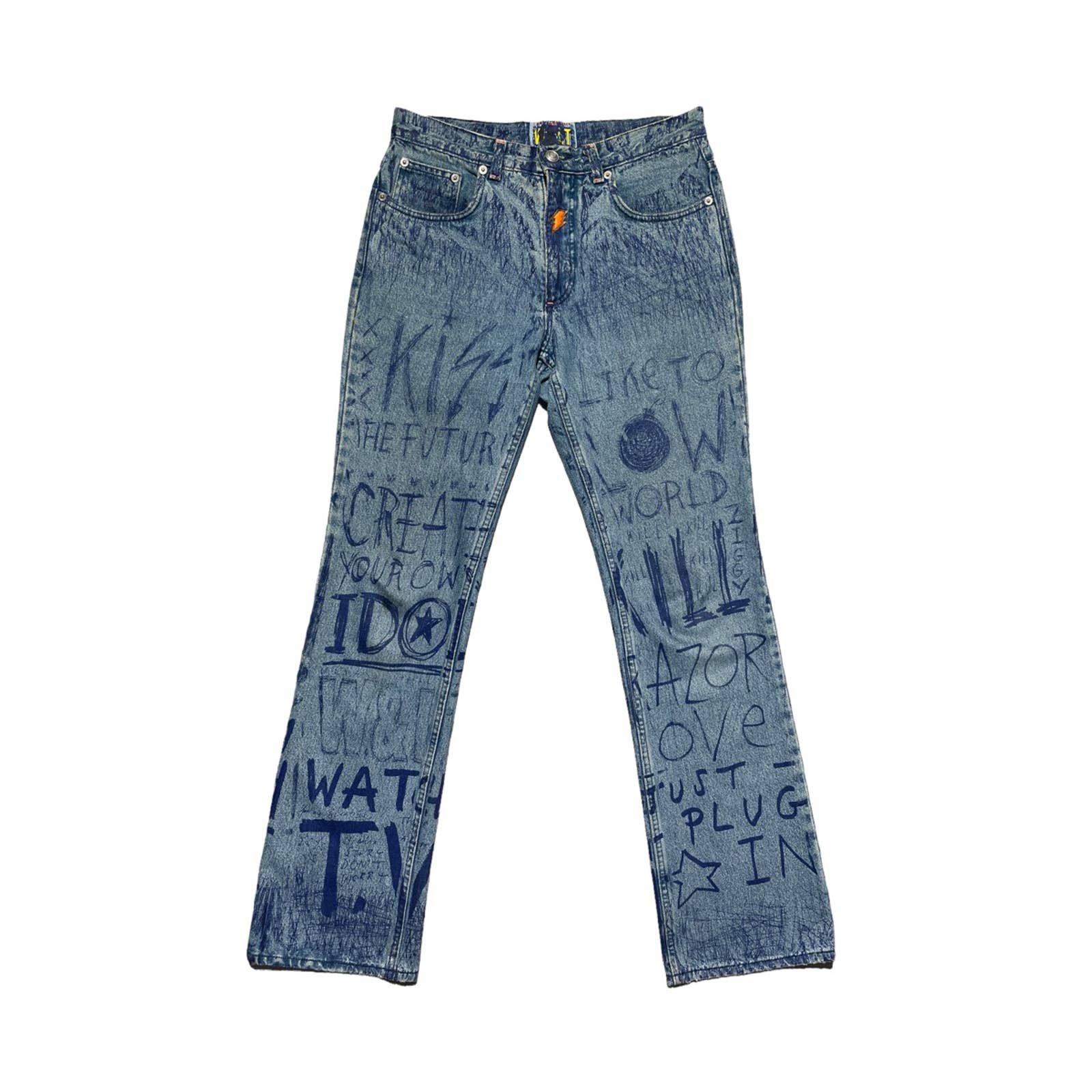1997 pen scribble denim AW97