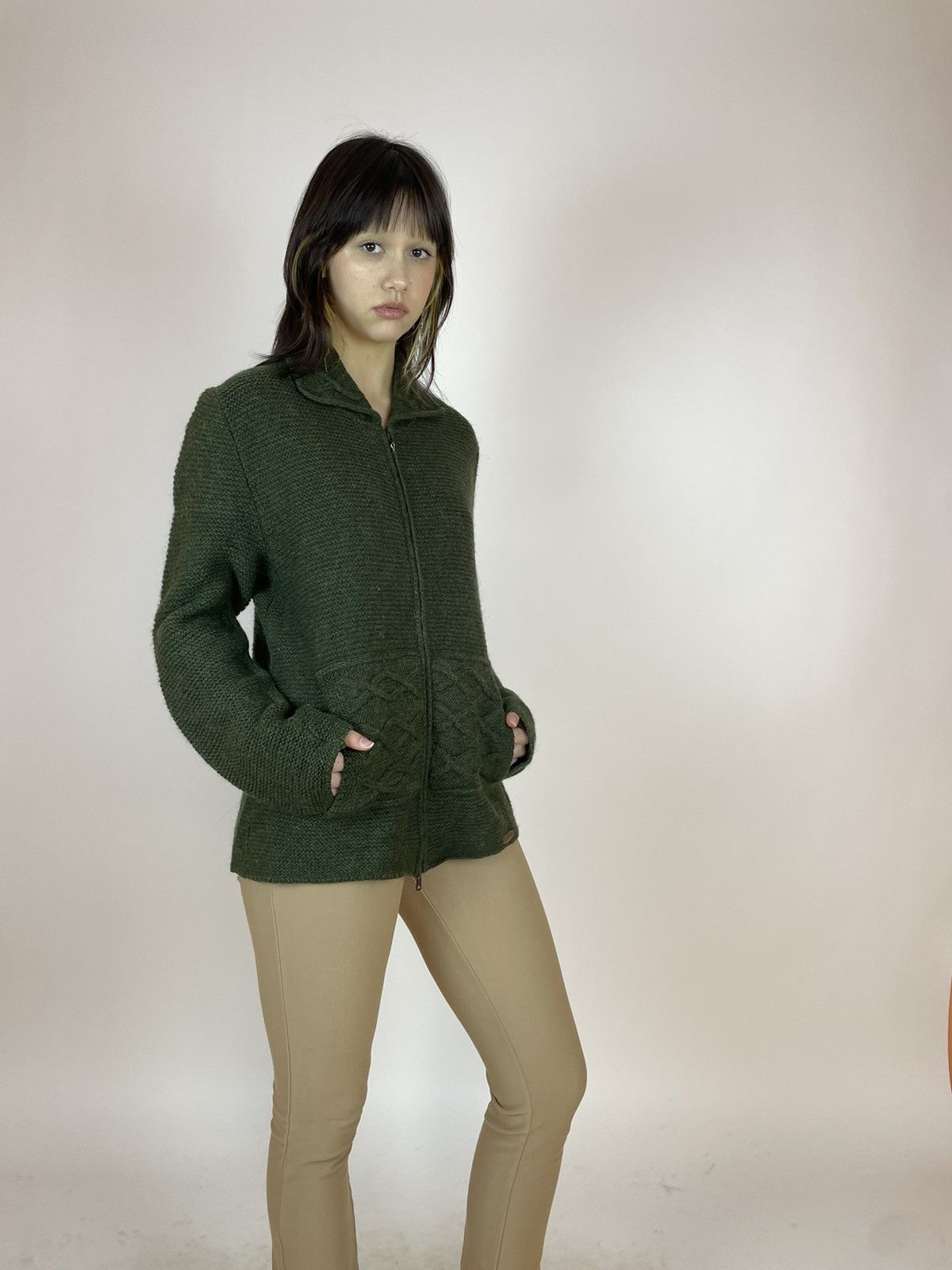 GIESSWEIN × Vintage GIESSWEIN made in Austria Green full zip sweater size 38 Size M / US 6-8 / IT 42-44 - 3 Thumbnail