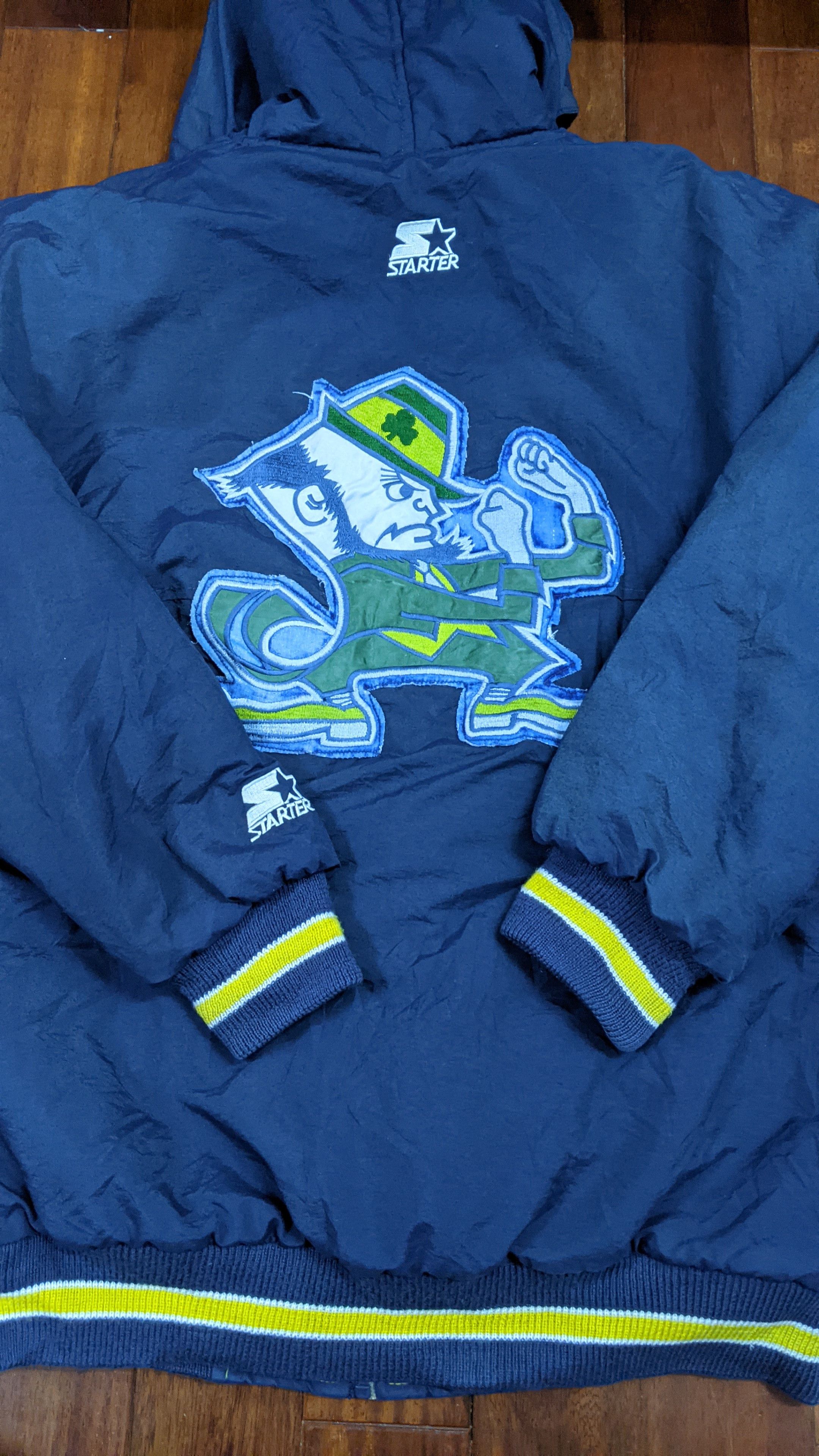 Starter × Vintage 90’s Notre Dame Fighting Irish Starter Pullover NCAA Size US L / EU 52-54 / 3 - 1 Thumbnail