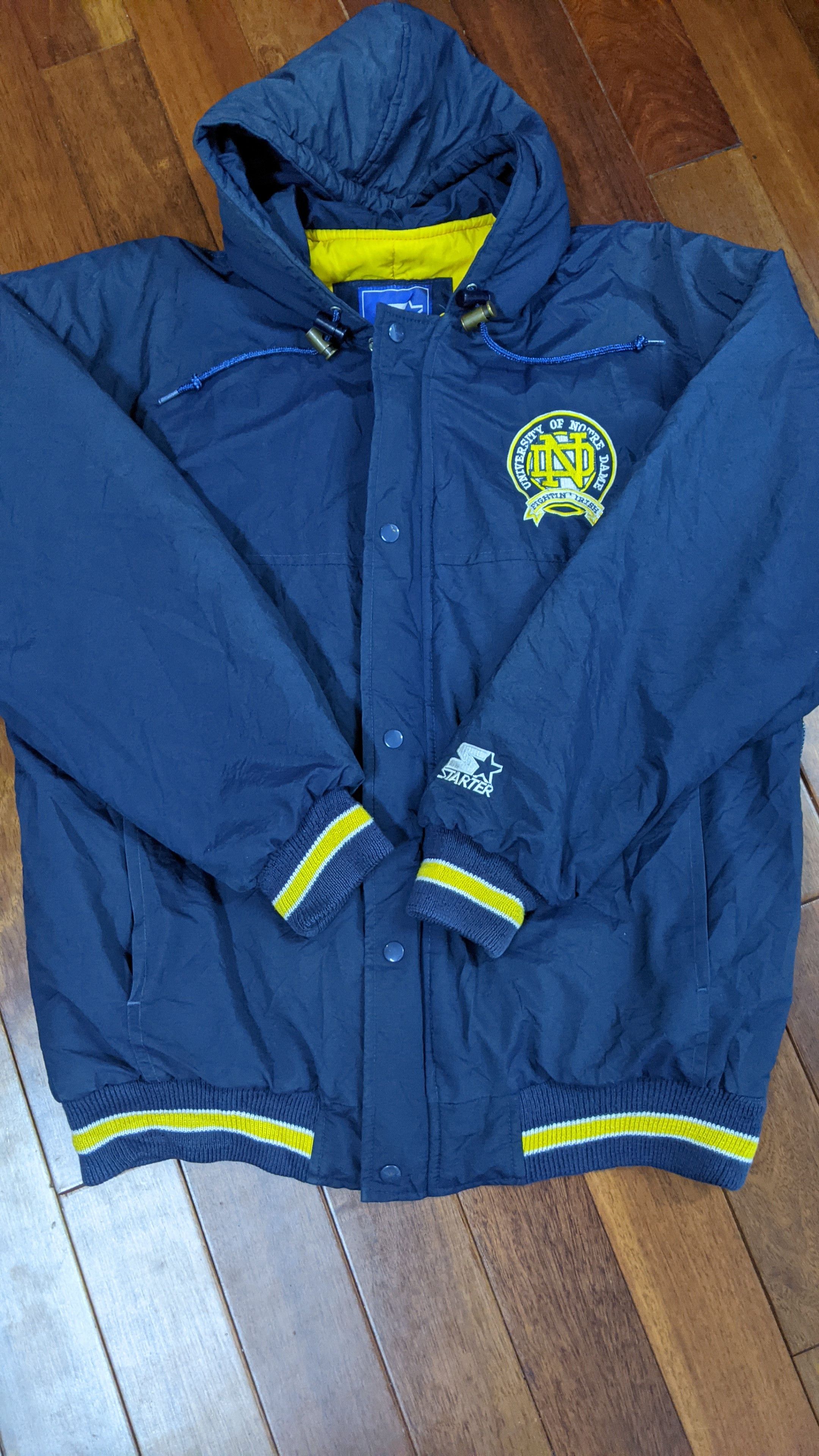 Starter × Vintage 90’s Notre Dame Fighting Irish Starter Pullover NCAA Size US L / EU 52-54 / 3 - 2 Thumbnail