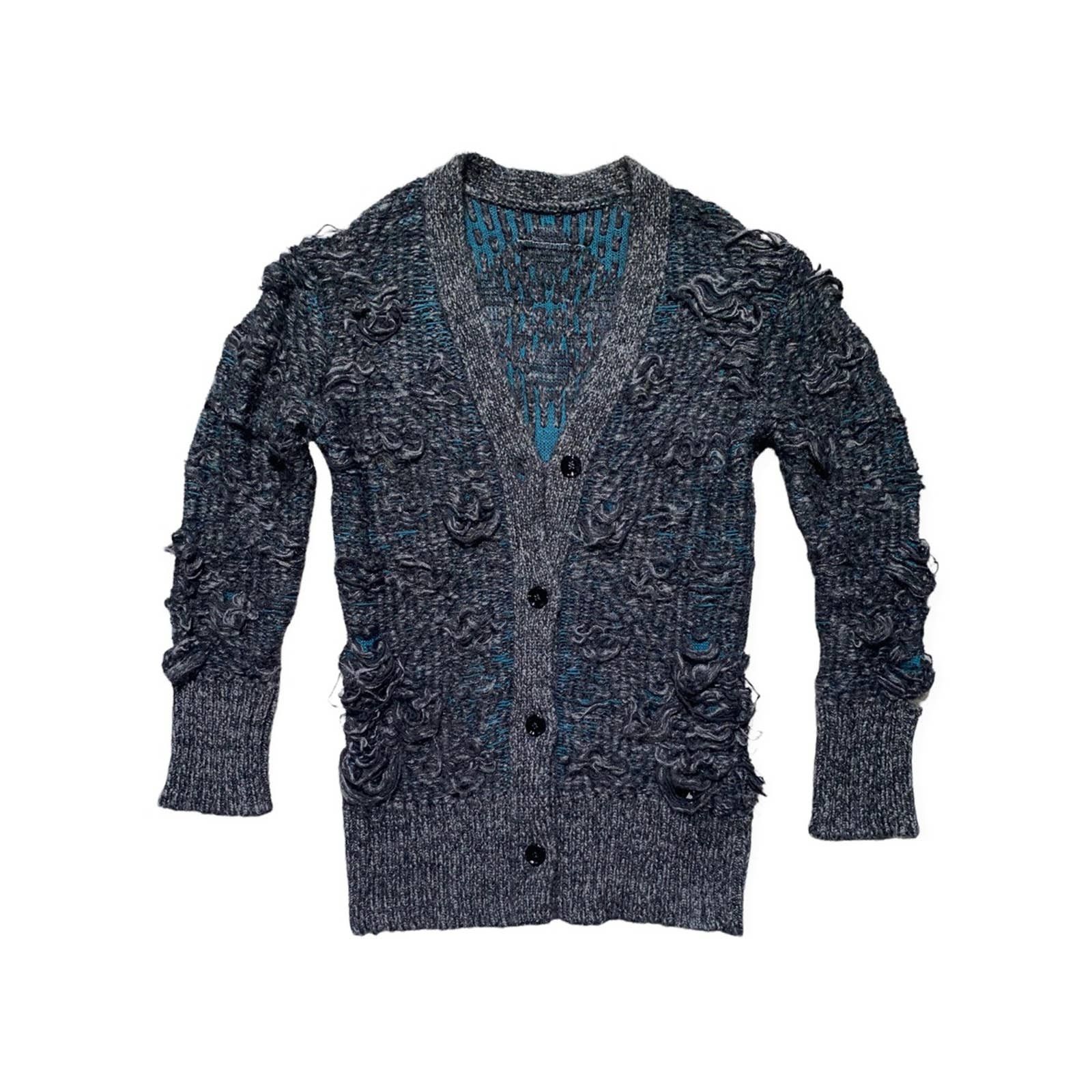 Maison Margiela distressed double layered cardigan 🔥 Size US S / EU 44-46 / 1 - 2 Thumbnail