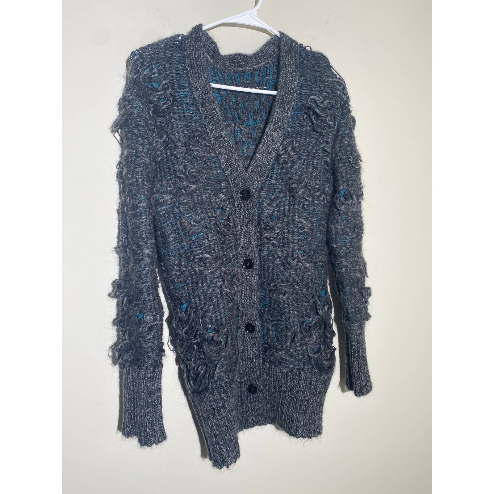 Maison Margiela distressed double layered cardigan 🔥 Size US S / EU 44-46 / 1 - 1 Thumbnail