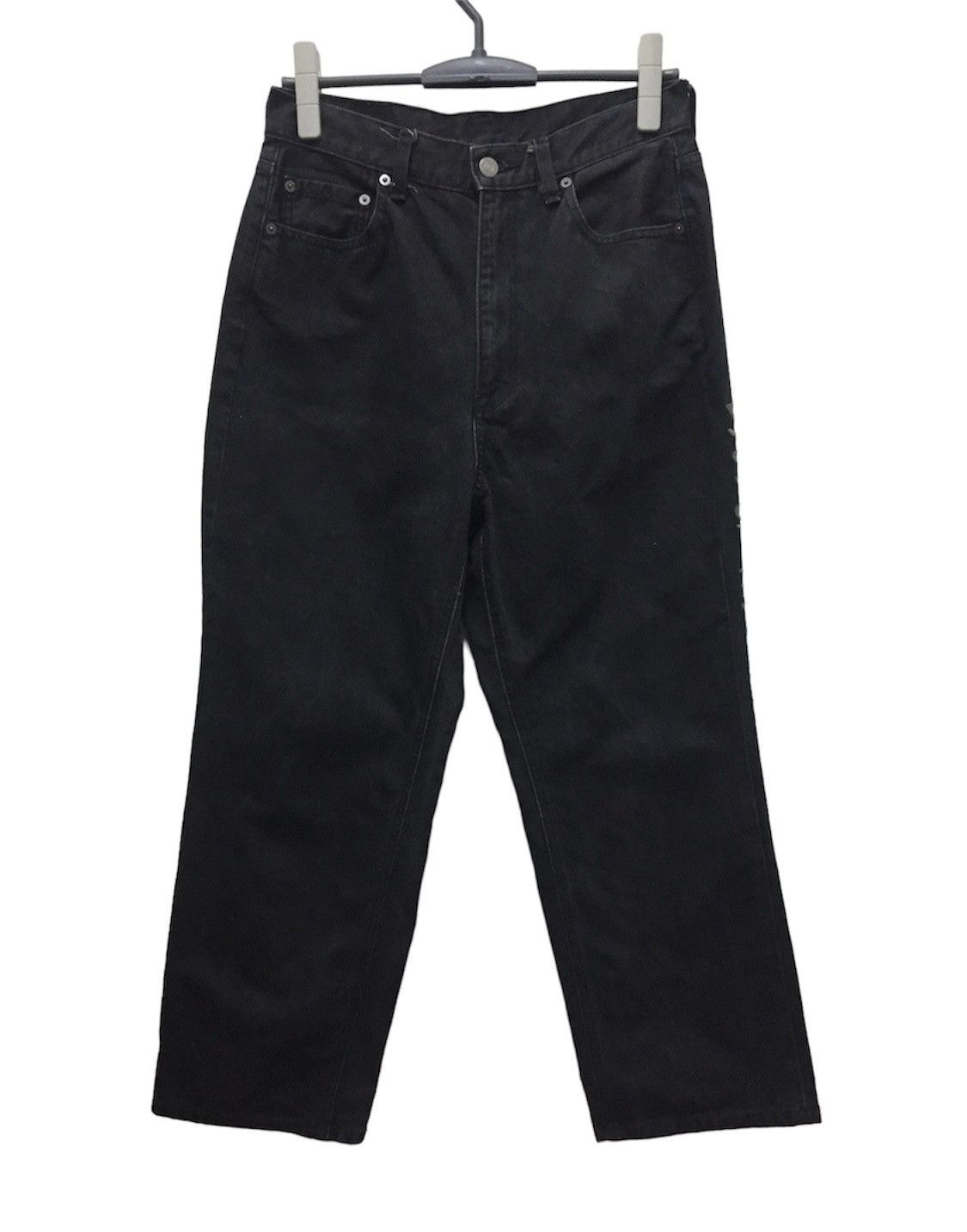 Japanese Brand Kim Jones SS18 Black Denim Pants Size US 29 - 1 Thumbnail