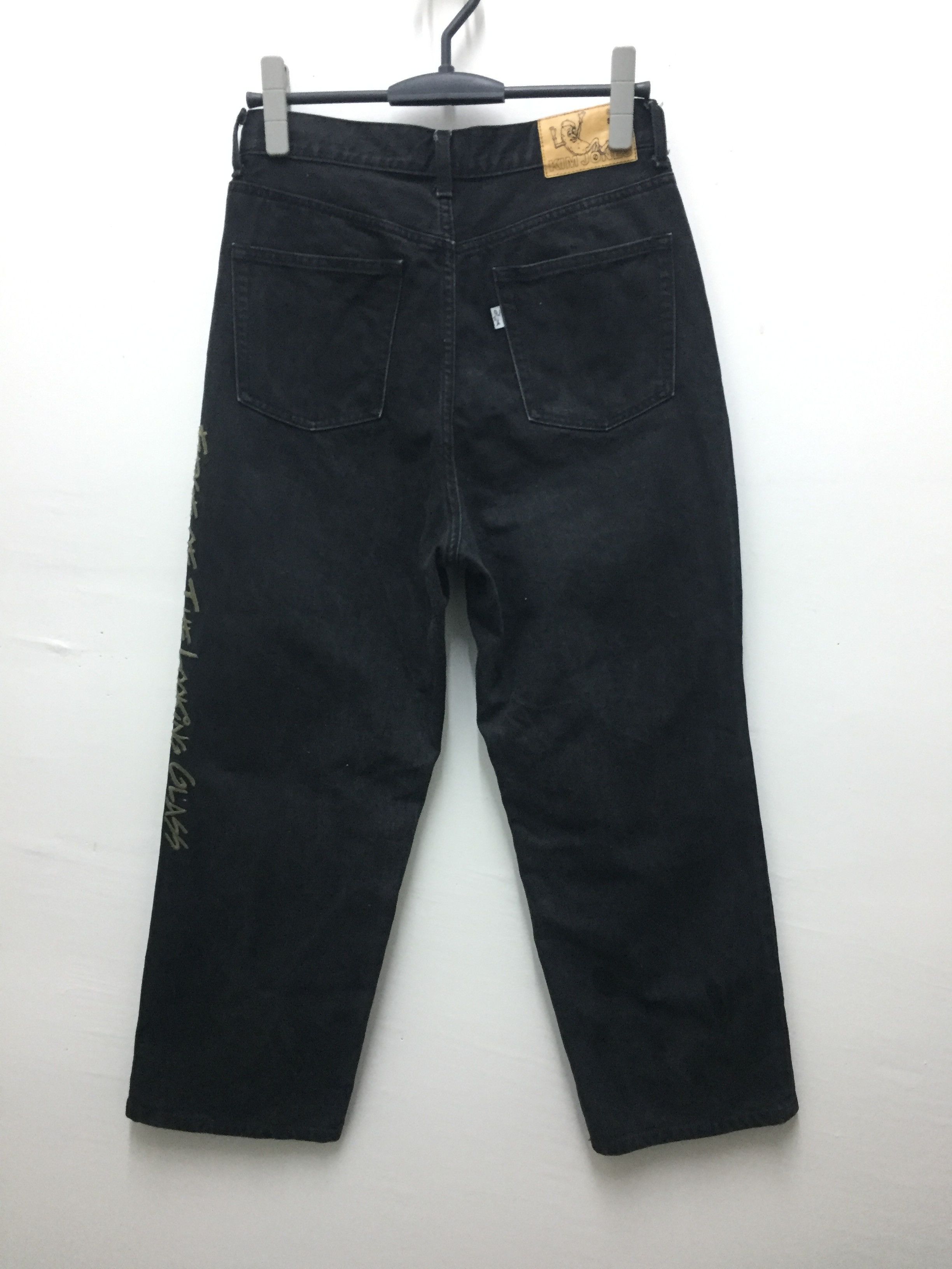 Japanese Brand Kim Jones SS18 Black Denim Pants Size US 29 - 2 Thumbnail