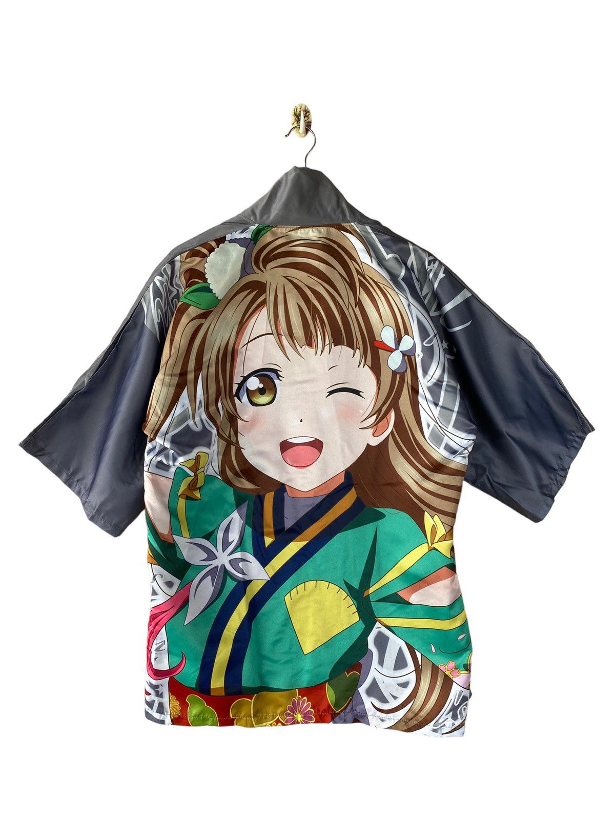 Anime Kimono Jacket with Character Print - Colorful Design