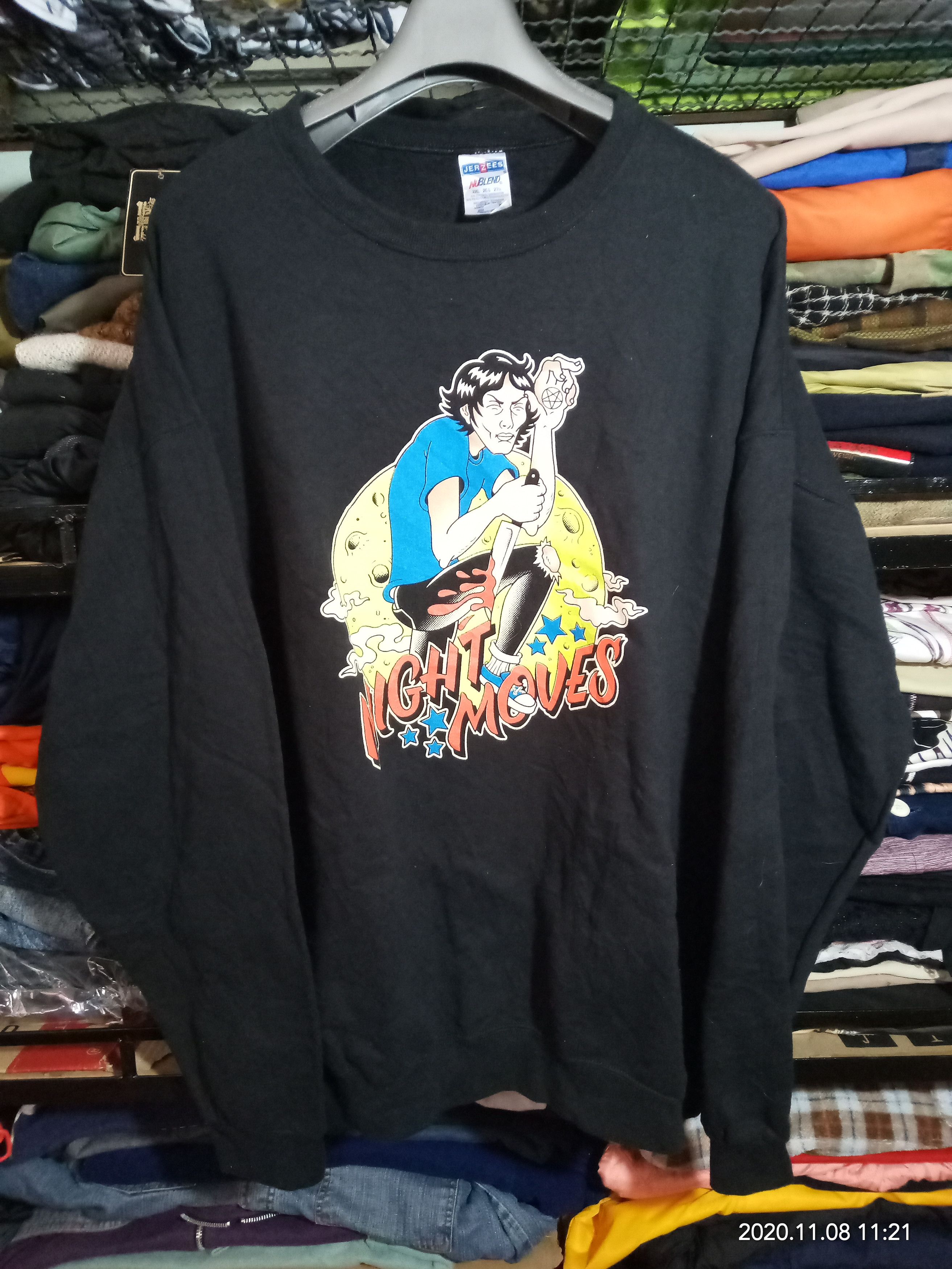 Band Tees Vintage Night Moves HIM Metal Hard Core Sweatshirt 90s Size US XXL / EU 58 / 5 - 1 Thumbnail