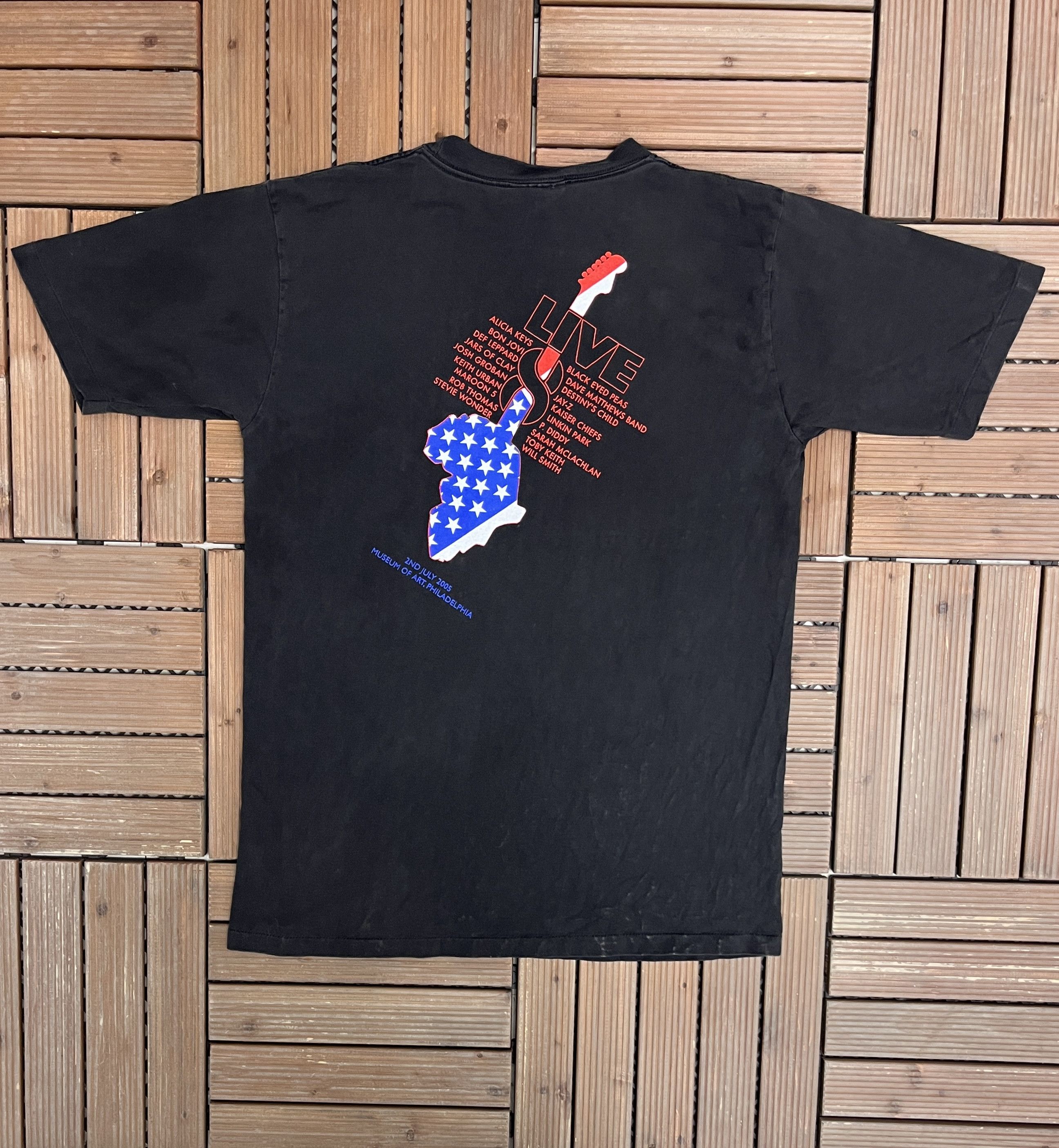 Vintage Live 8 Benefit Concert Vintage Y2K Made in USA T-Shirt Tee Size US L / EU 52-54 / 3 - 4 Thumbnail