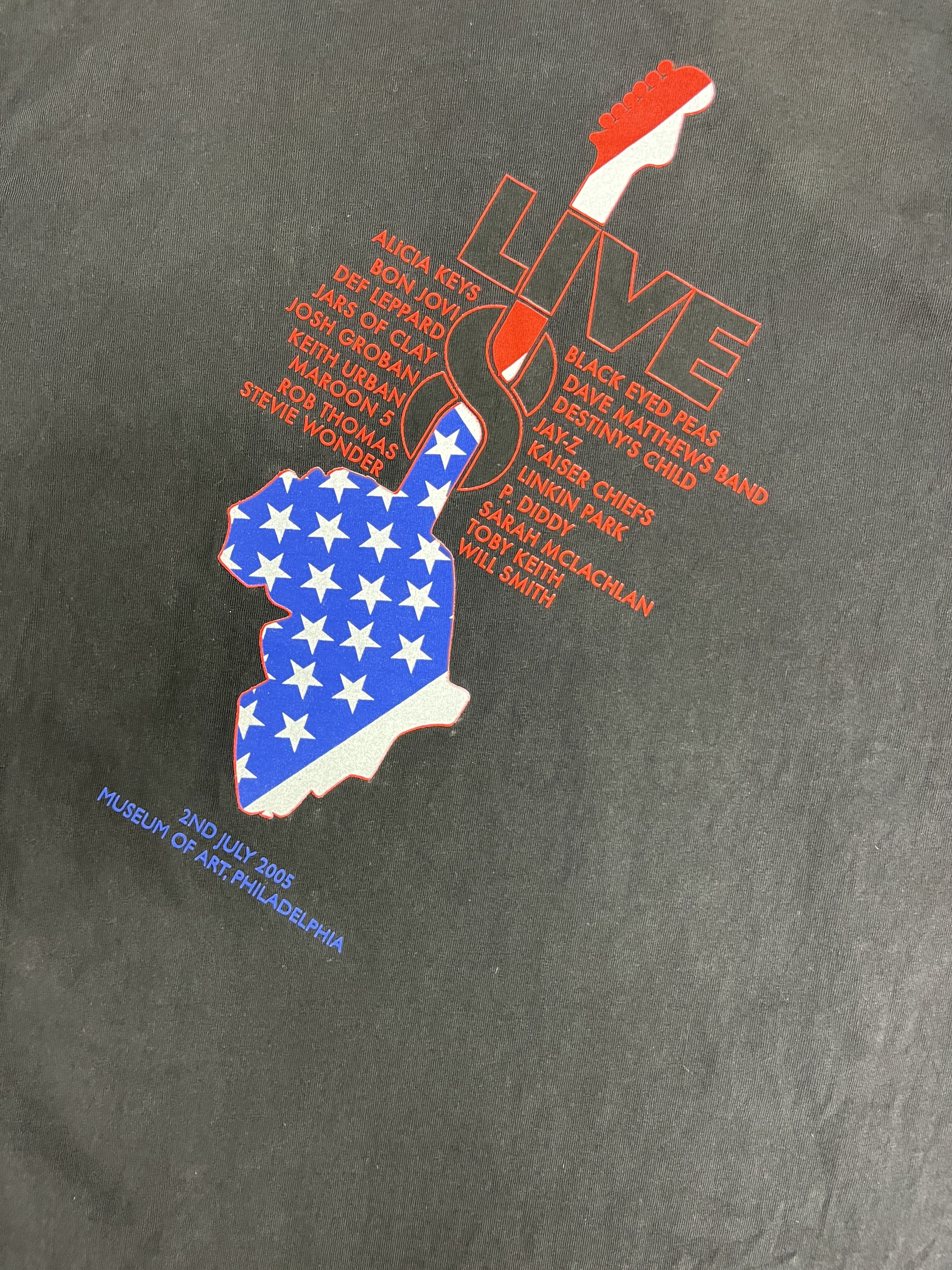 Vintage Live 8 Benefit Concert Vintage Y2K Made in USA T-Shirt Tee Size US L / EU 52-54 / 3 - 5 Thumbnail