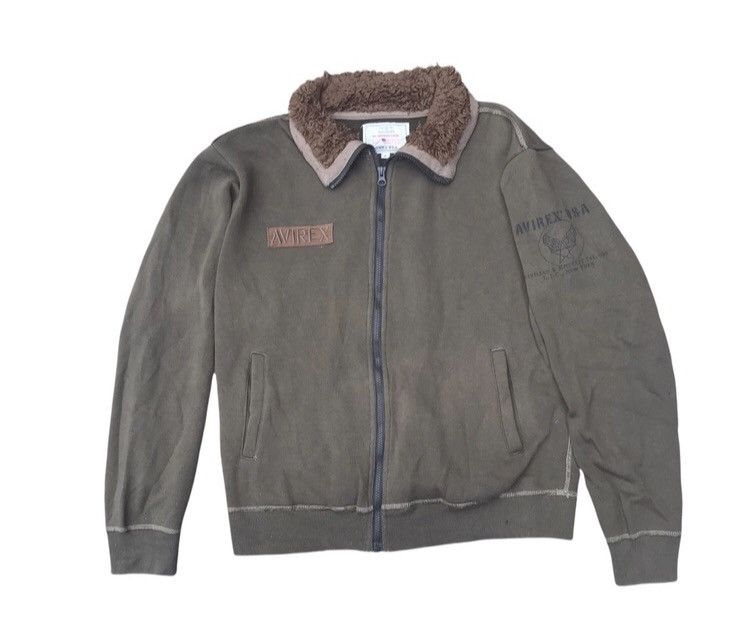 Avirex Vintage Avirex Air Force Neck Fleece Jacket Size US XL / EU 56 / 4 - 2 Thumbnail