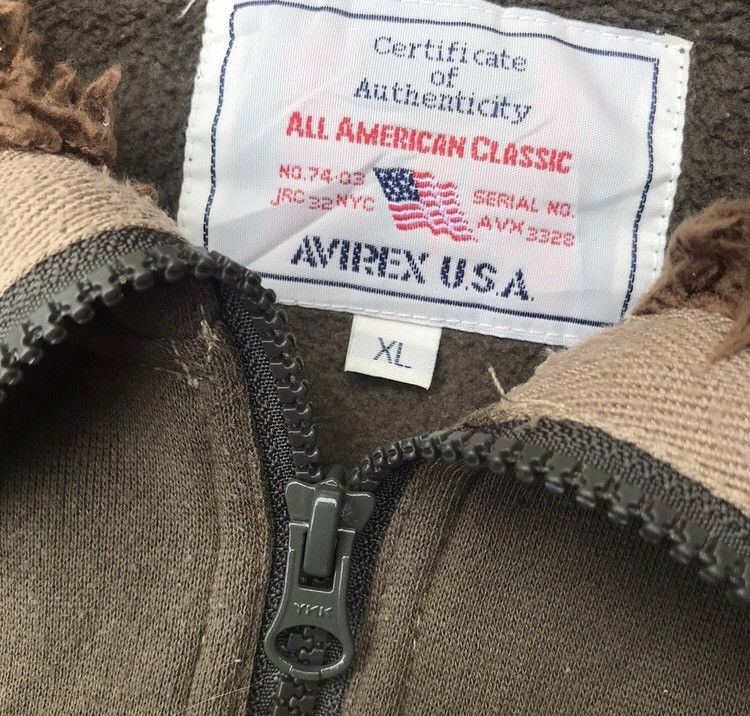 Avirex Vintage Avirex Air Force Neck Fleece Jacket Size US XL / EU 56 / 4 - 9 Thumbnail
