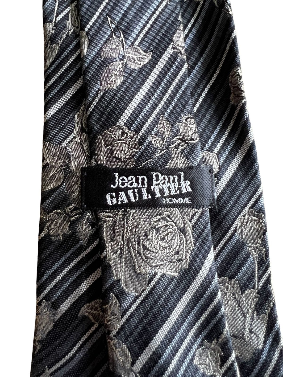 Jean Paul Gaultier ARCHIVE🔥90s Jean Paul Gaultier "Black Roses" Gothic Ties Size ONE SIZE - 6 Thumbnail