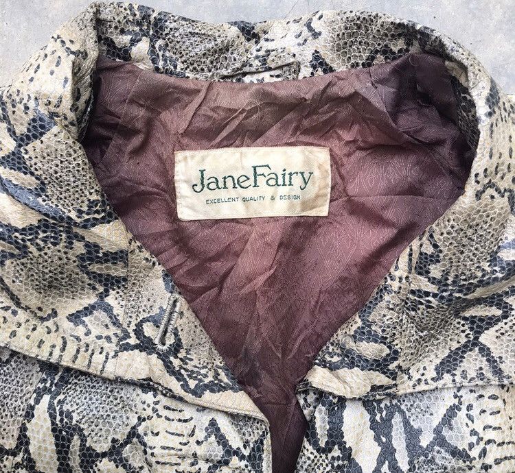 Designer × Japanese Brand Vintage Jane Fairy White Pyton Snakeskin Long Coat Jacket Size US M / EU 48-50 / 2 - 7 Thumbnail