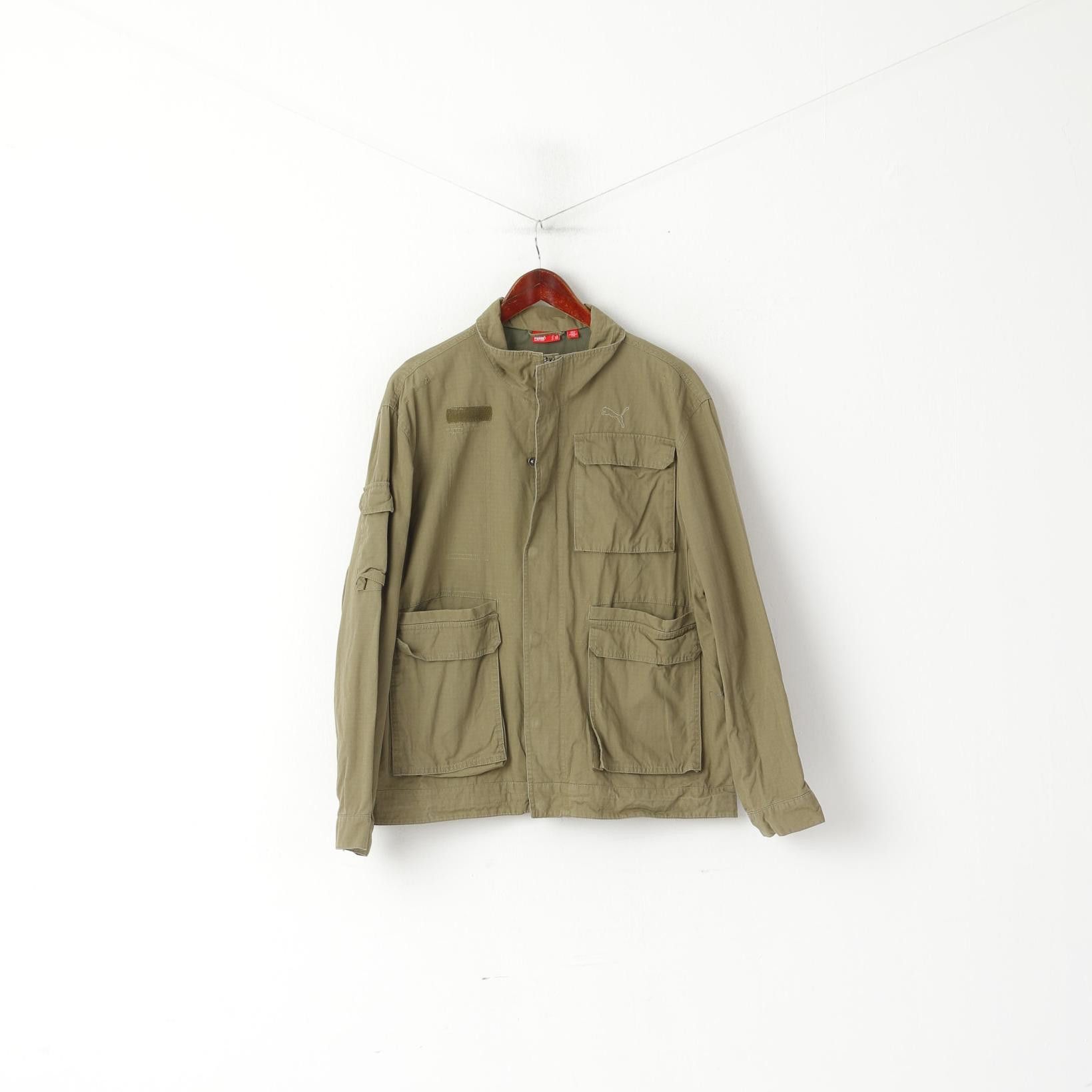 Puma Puma Men M Jacket Khaki Cotton Lightweight Military 5846 Size US M / EU 48-50 / 2 - 2 Thumbnail