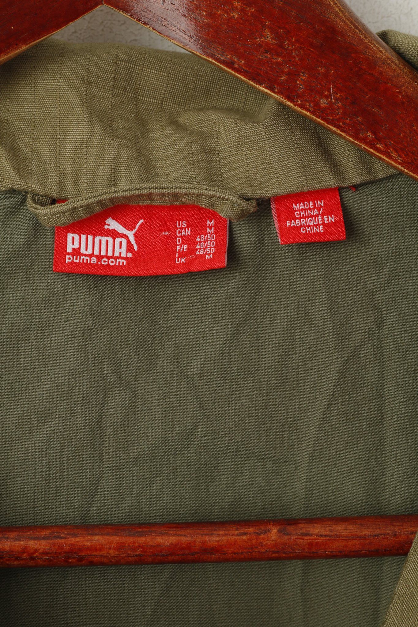 Puma Puma Men M Jacket Khaki Cotton Lightweight Military 5846 Size US M / EU 48-50 / 2 - 5 Thumbnail
