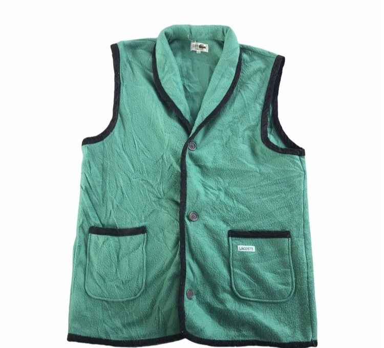 Lacoste Vintage 90’s Lacoste Button Fleece Vest Size US M / EU 48-50 / 2 - 2 Thumbnail