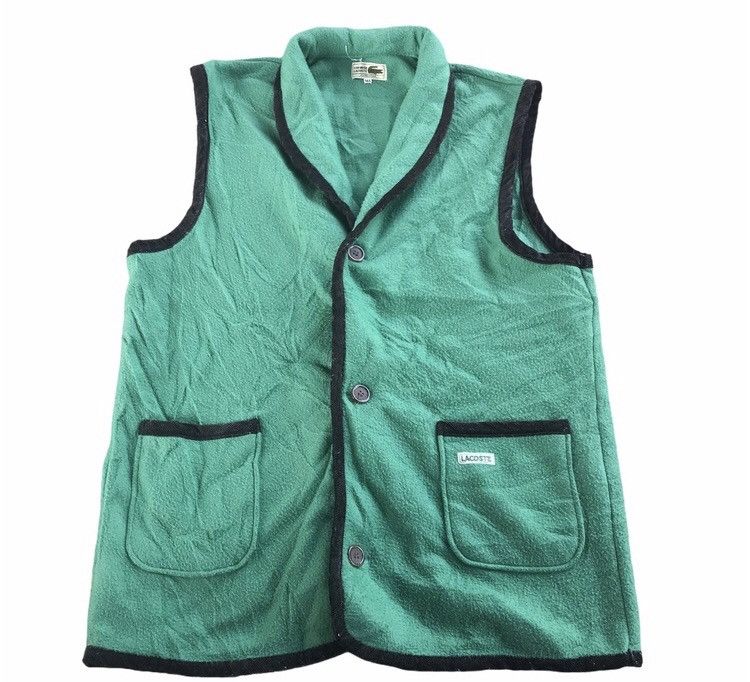 Lacoste Vintage 90’s Lacoste Button Fleece Vest Size US M / EU 48-50 / 2 - 1 Thumbnail