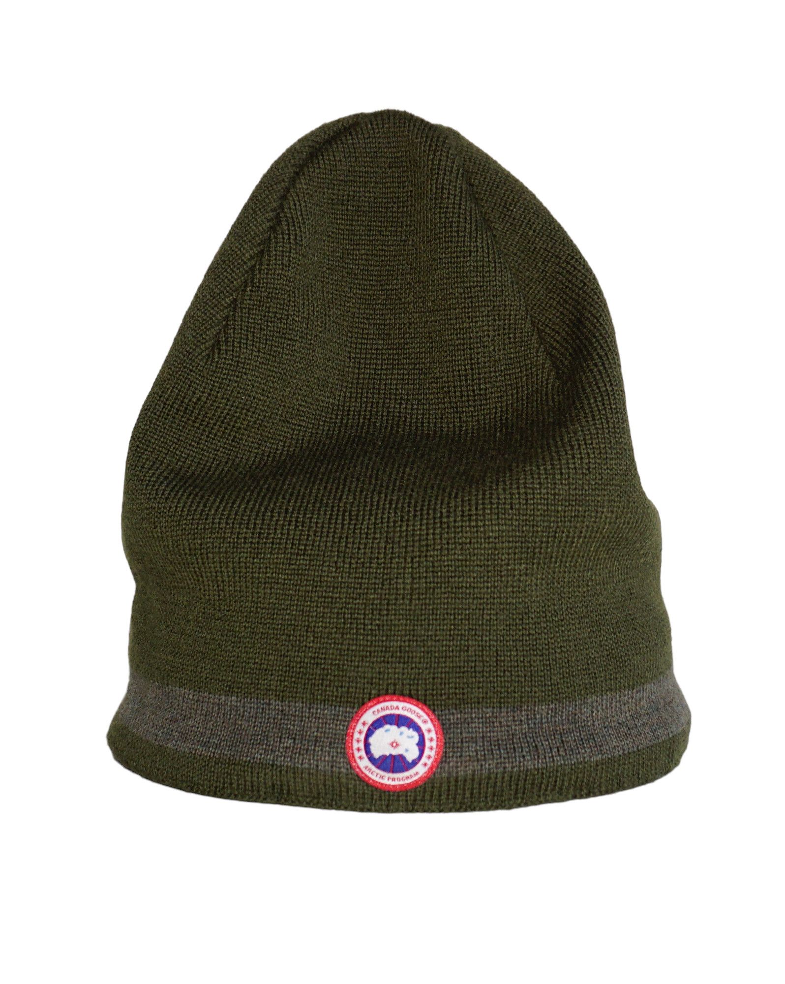 Canada Goose Khaki Logo Merino Winter Hat