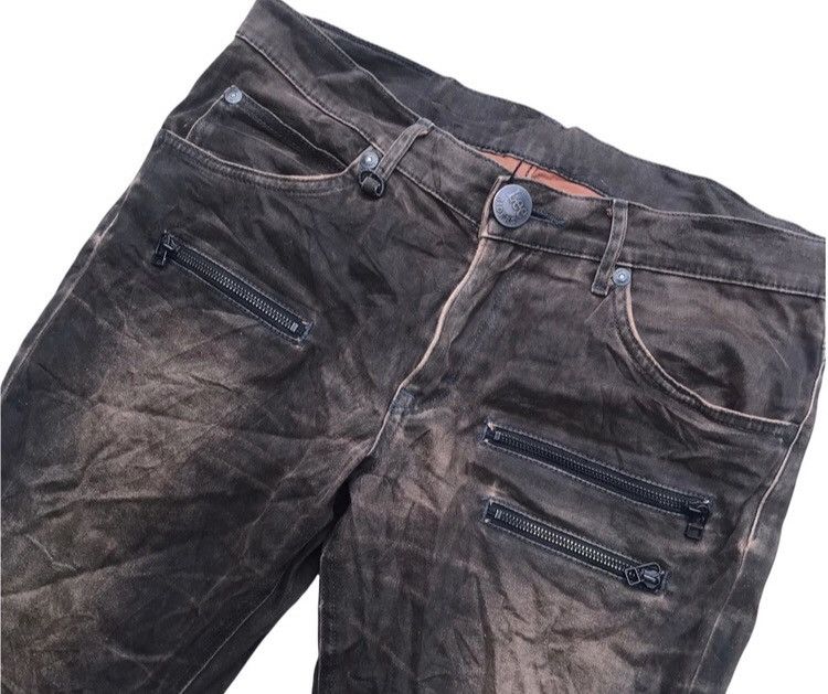 Lee × Vintage Vintage Lee Rider Zipper Buckle Back Sun Faded Denim Size US 34 / EU 50 - 2 Thumbnail