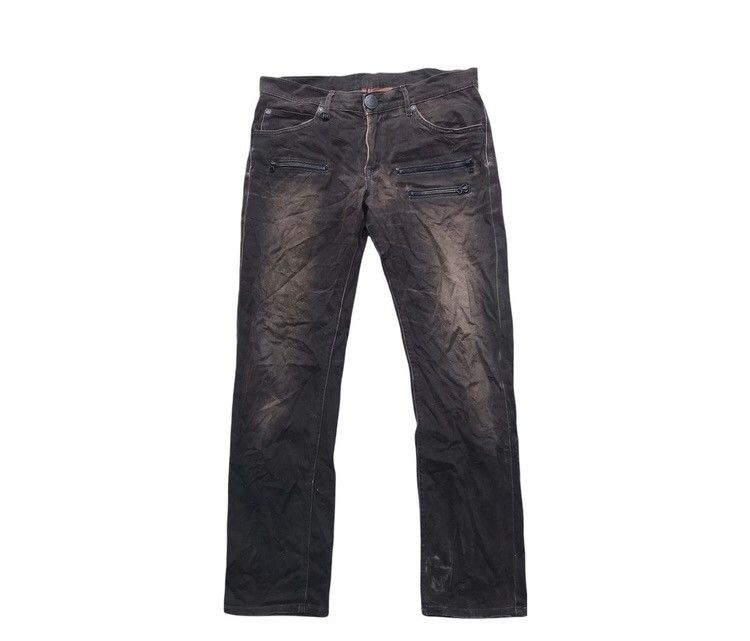 Lee × Vintage Vintage Lee Rider Zipper Buckle Back Sun Faded Denim Size US 34 / EU 50 - 1 Thumbnail