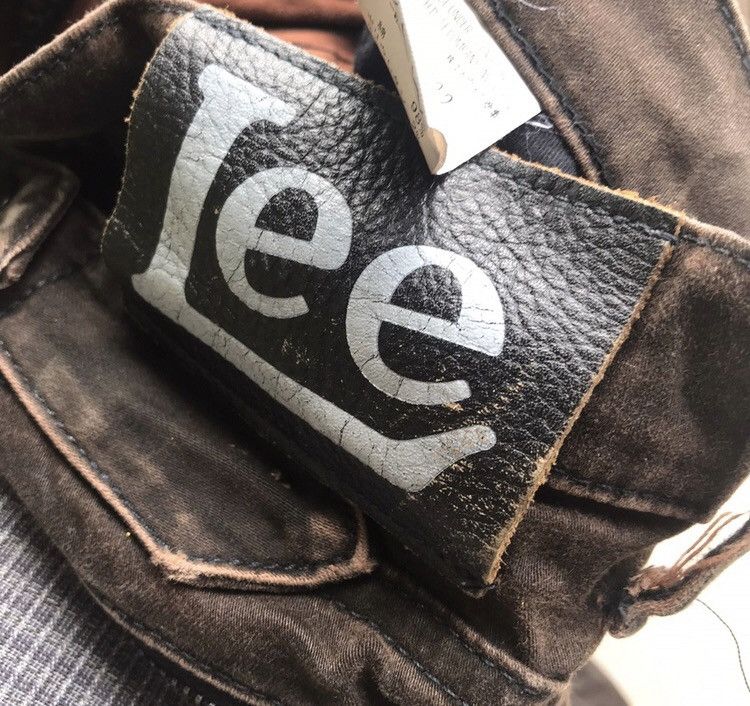 Lee × Vintage Vintage Lee Rider Zipper Buckle Back Sun Faded Denim Size US 34 / EU 50 - 9 Thumbnail
