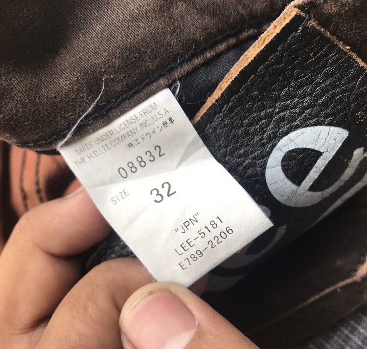Lee × Vintage Vintage Lee Rider Zipper Buckle Back Sun Faded Denim Size US 34 / EU 50 - 8 Thumbnail
