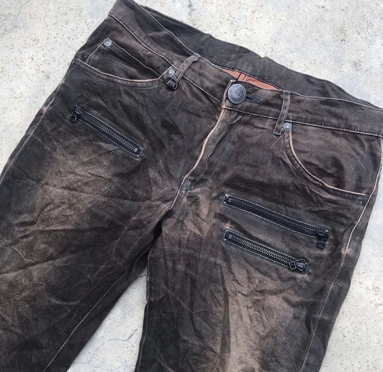 Lee × Vintage Vintage Lee Rider Zipper Buckle Back Sun Faded Denim Size US 34 / EU 50 - 4 Thumbnail